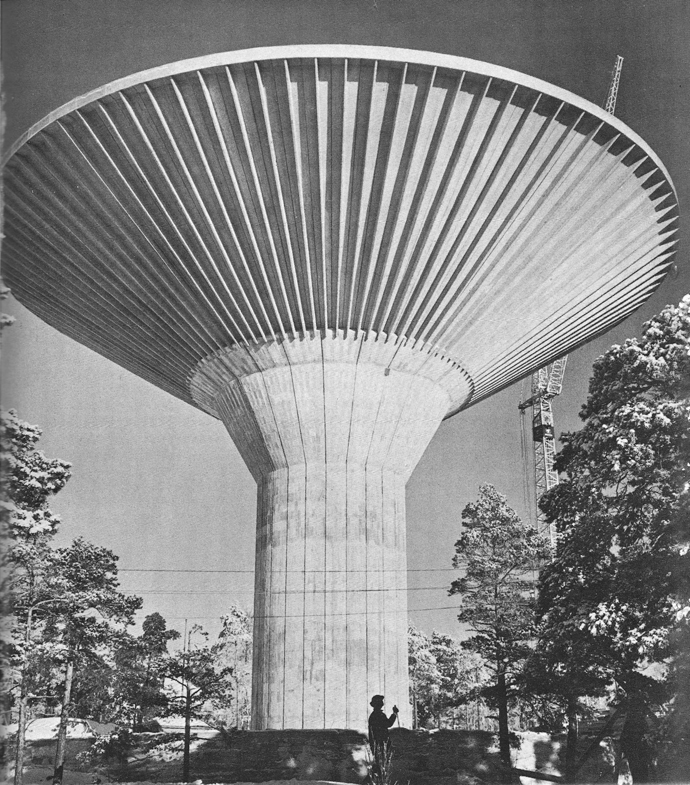 Cooling Tower, Carling, France 1949, From the book "Twentieth Century Engineering", New York: The Museum of Modern Art, 1964.