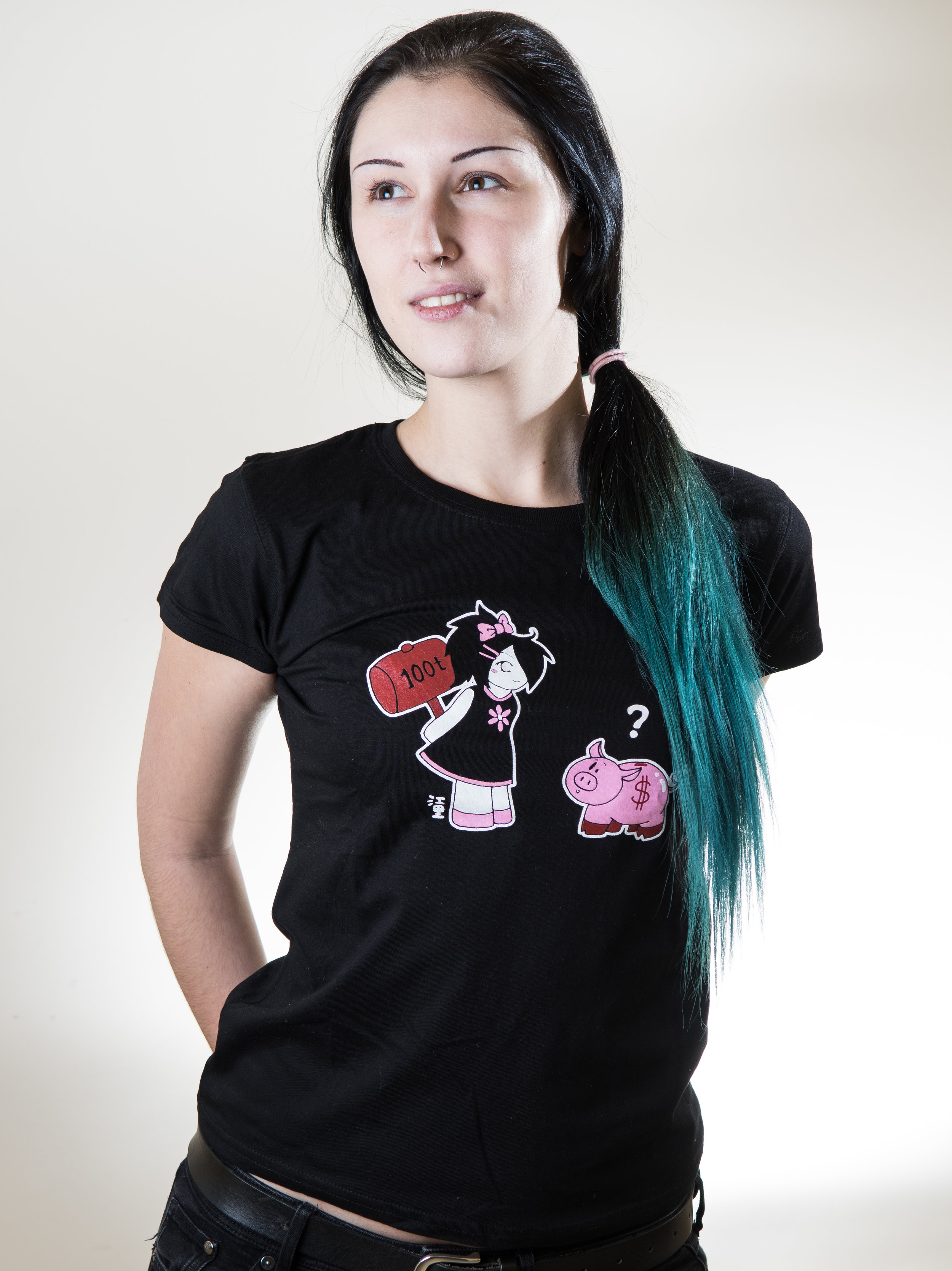 T-shirt fashion shoot