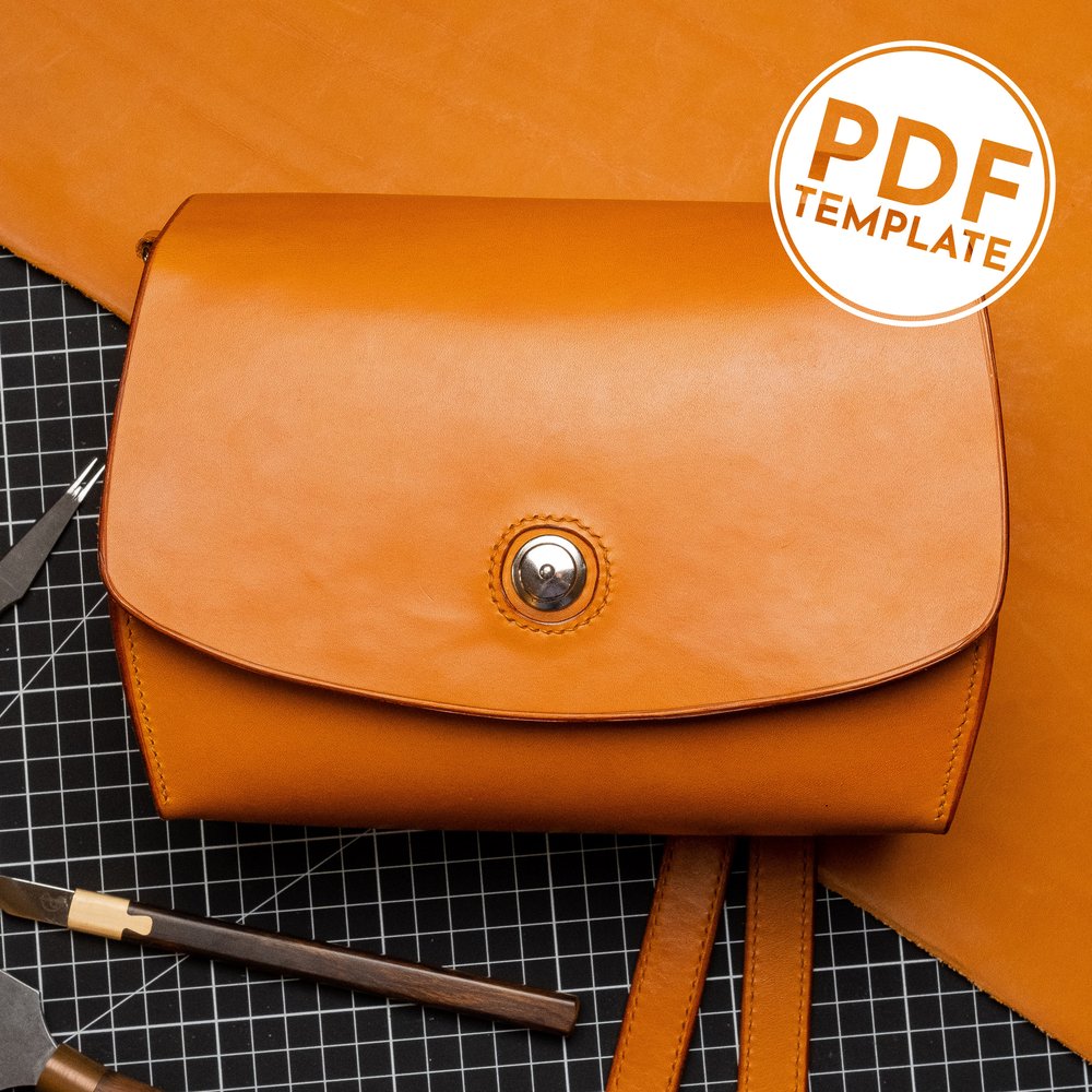 Classic leather handbag build - PDF template — Le French Crafter