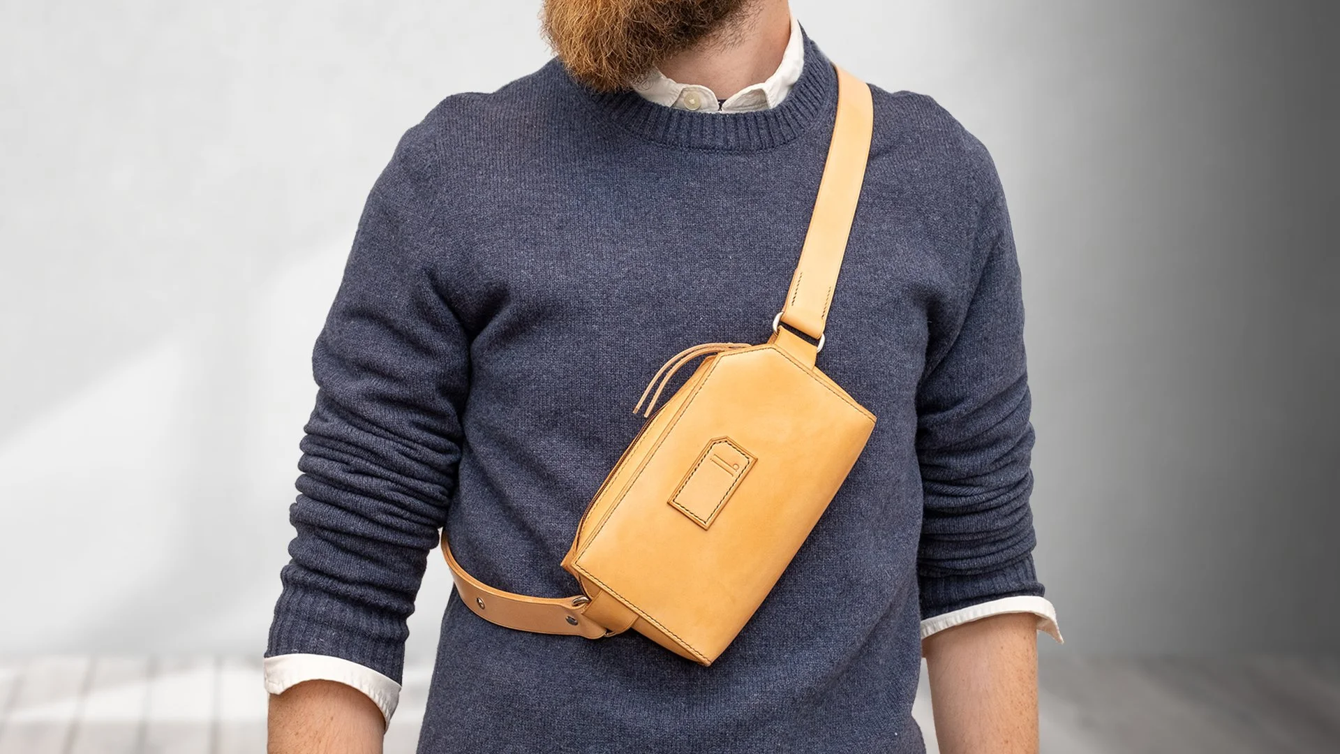 Make a leather zip sling bag or pouch with PDF template