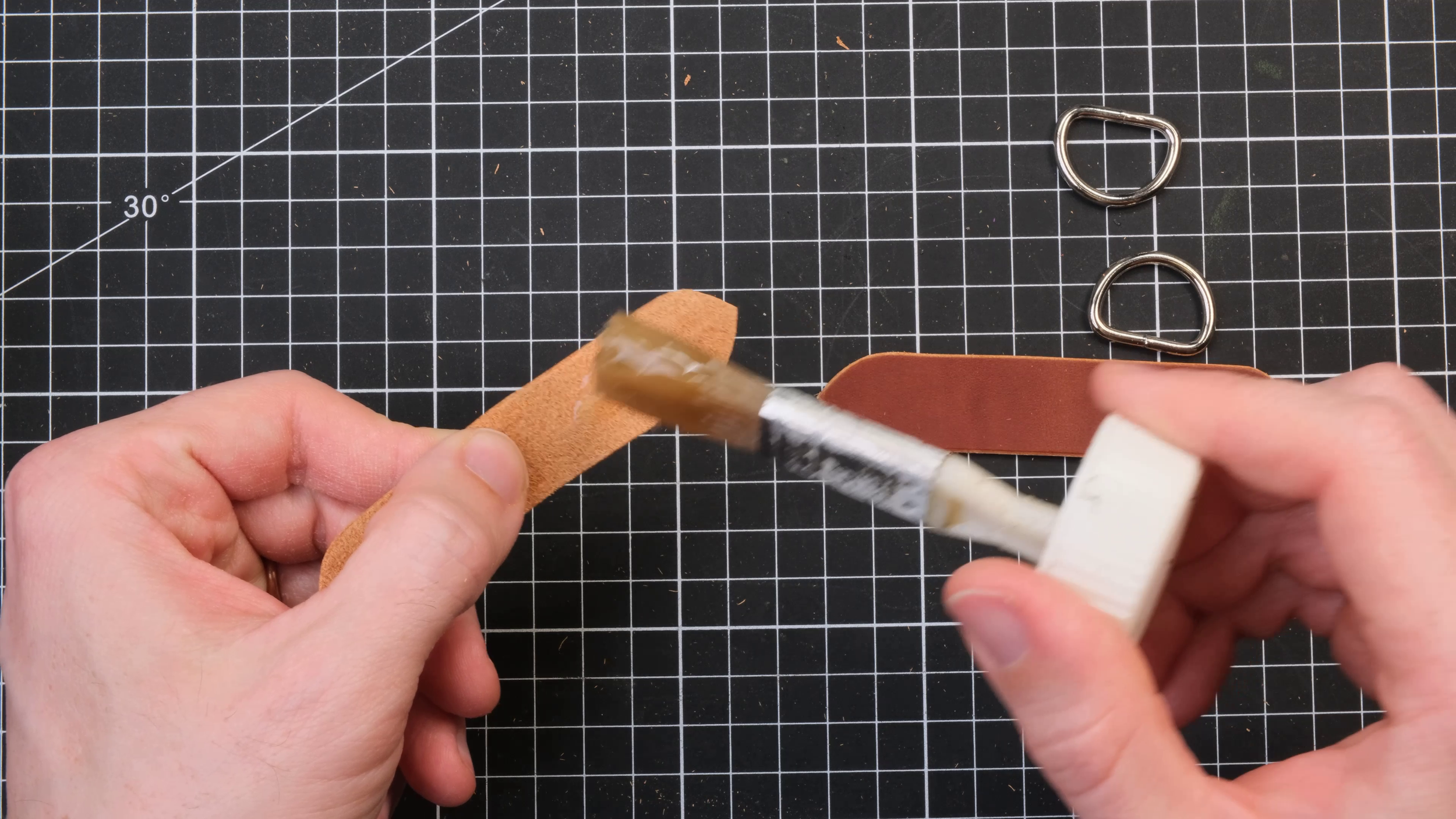 Glue the tabs into shape.