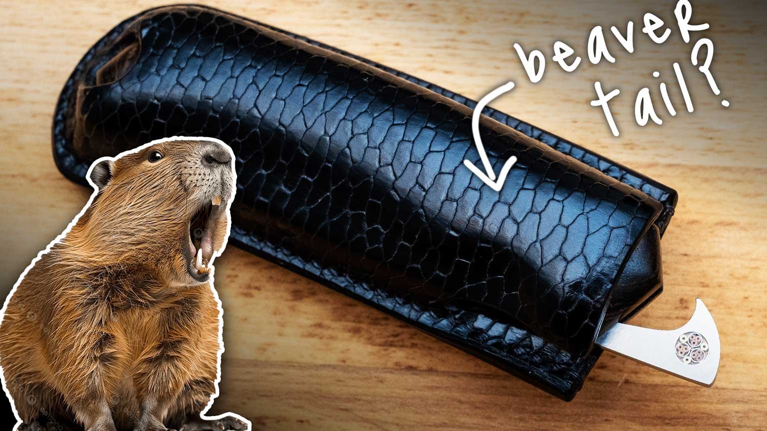 Custom Beaver Tail Leather Knife Sheath: A Cuir Bouilli Leatherworking Build