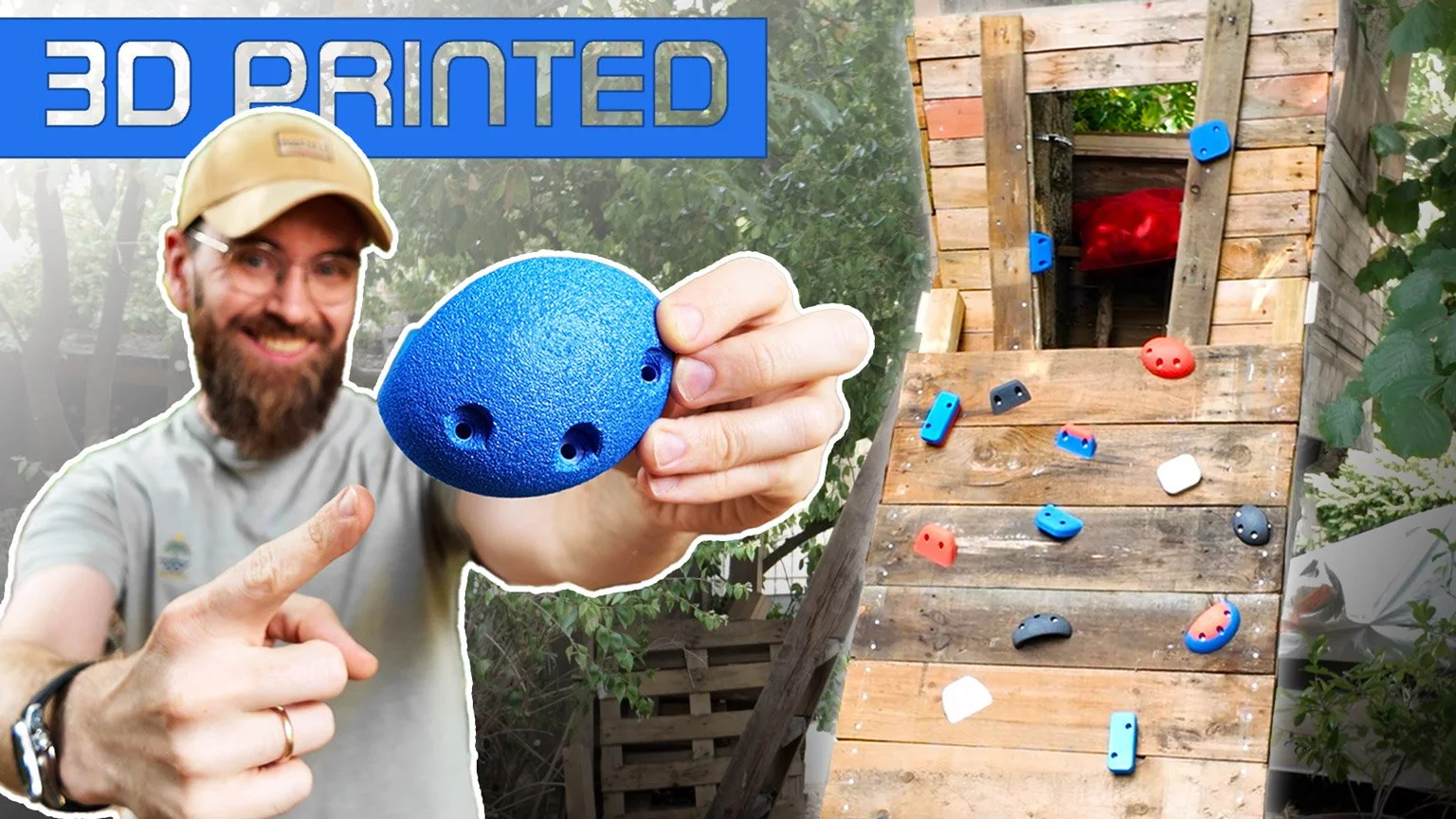 How We Built a Kids' Climbing Wall from Reclaimed Wood and 3D Printed Holds