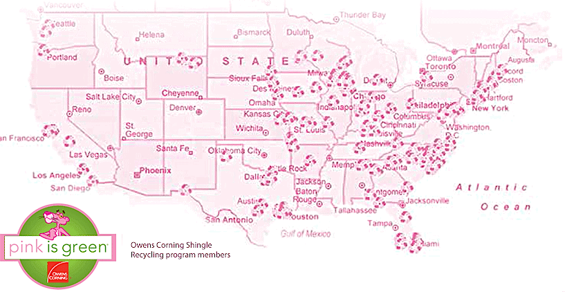  Owens Corning Shingle Recycling Program Members Map
