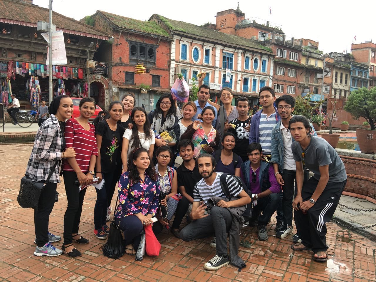 A quick group shot at the market square