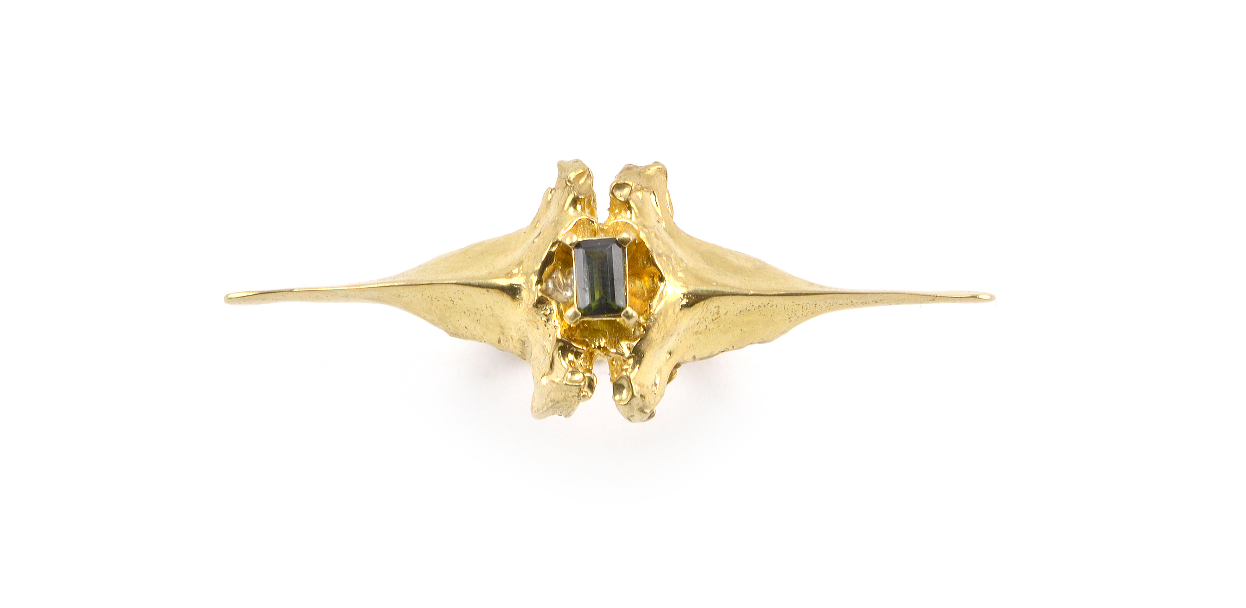 Bast Double Spine Ring