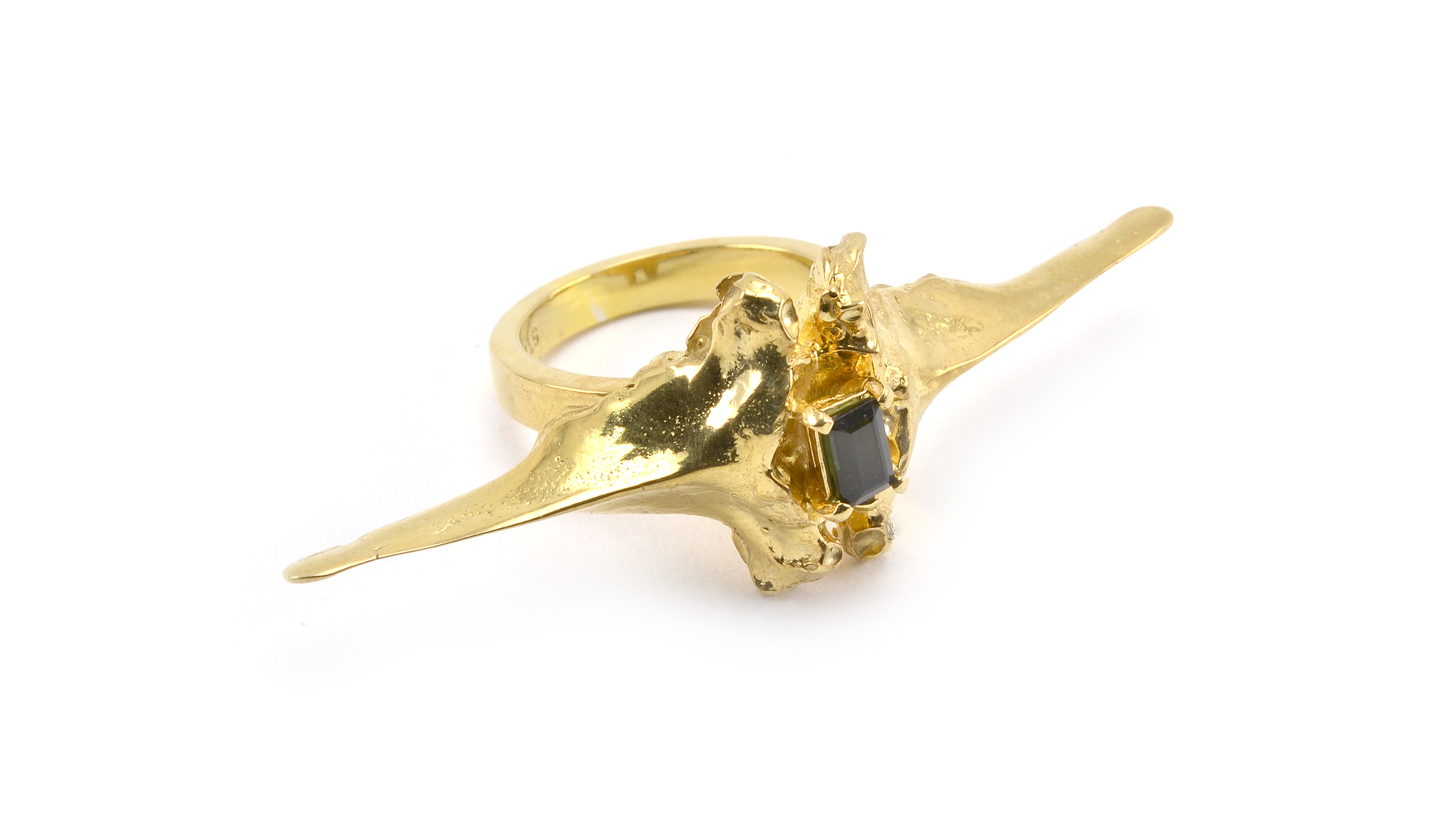 Bast Double Spine Ring