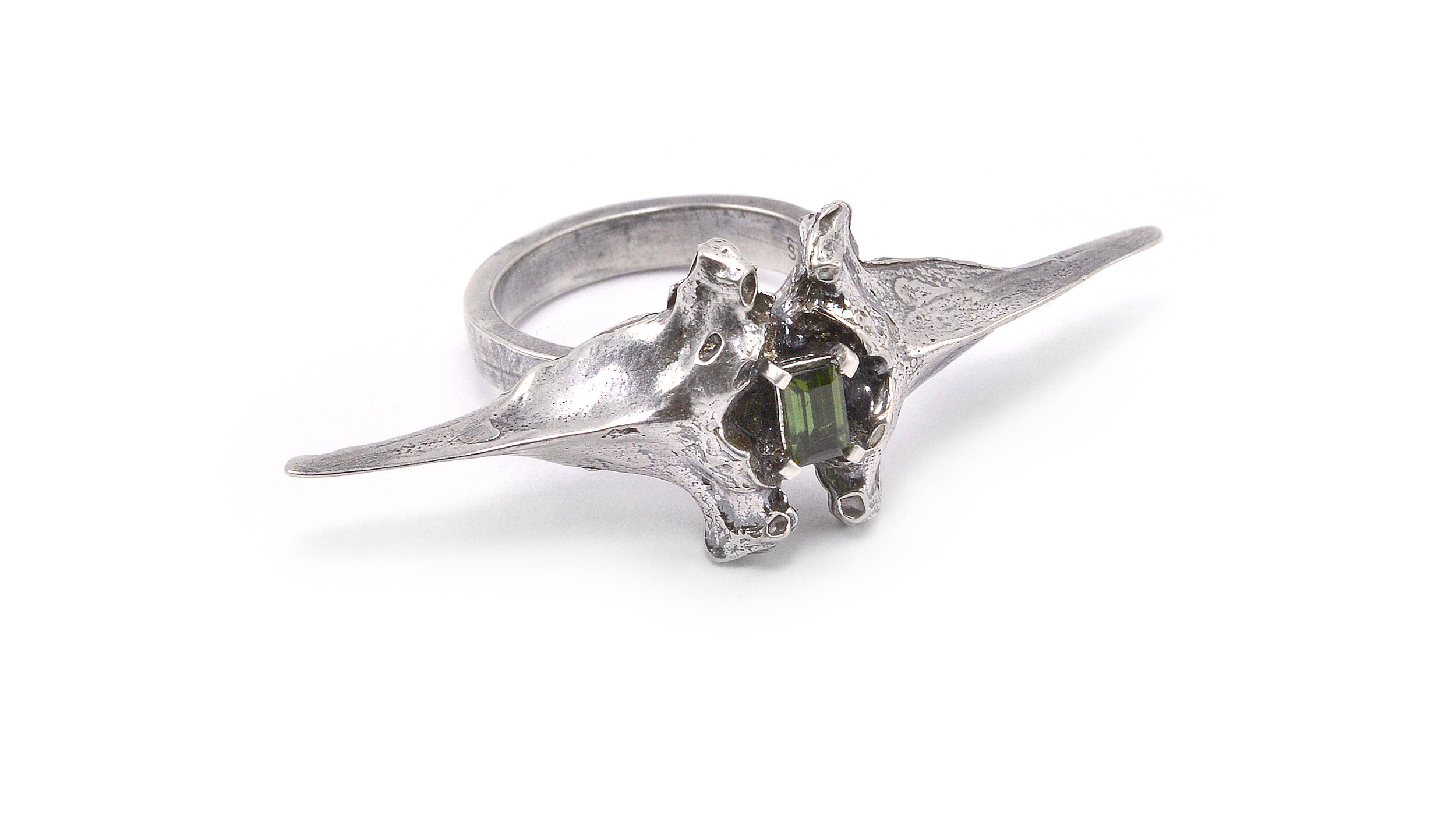 Bast Double Spine Ring