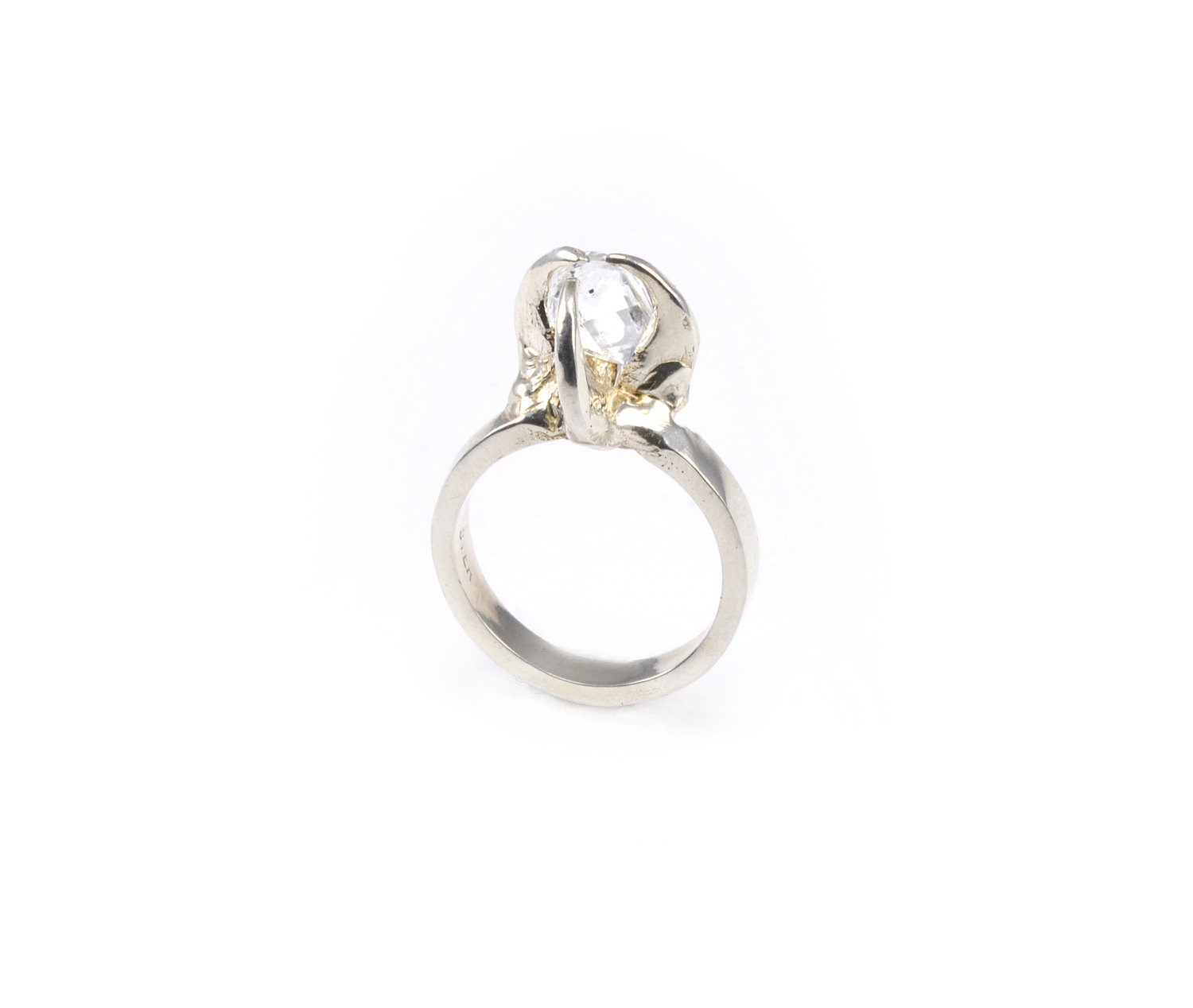 Brigid Engagement Ring Set with Herkimer Diamond