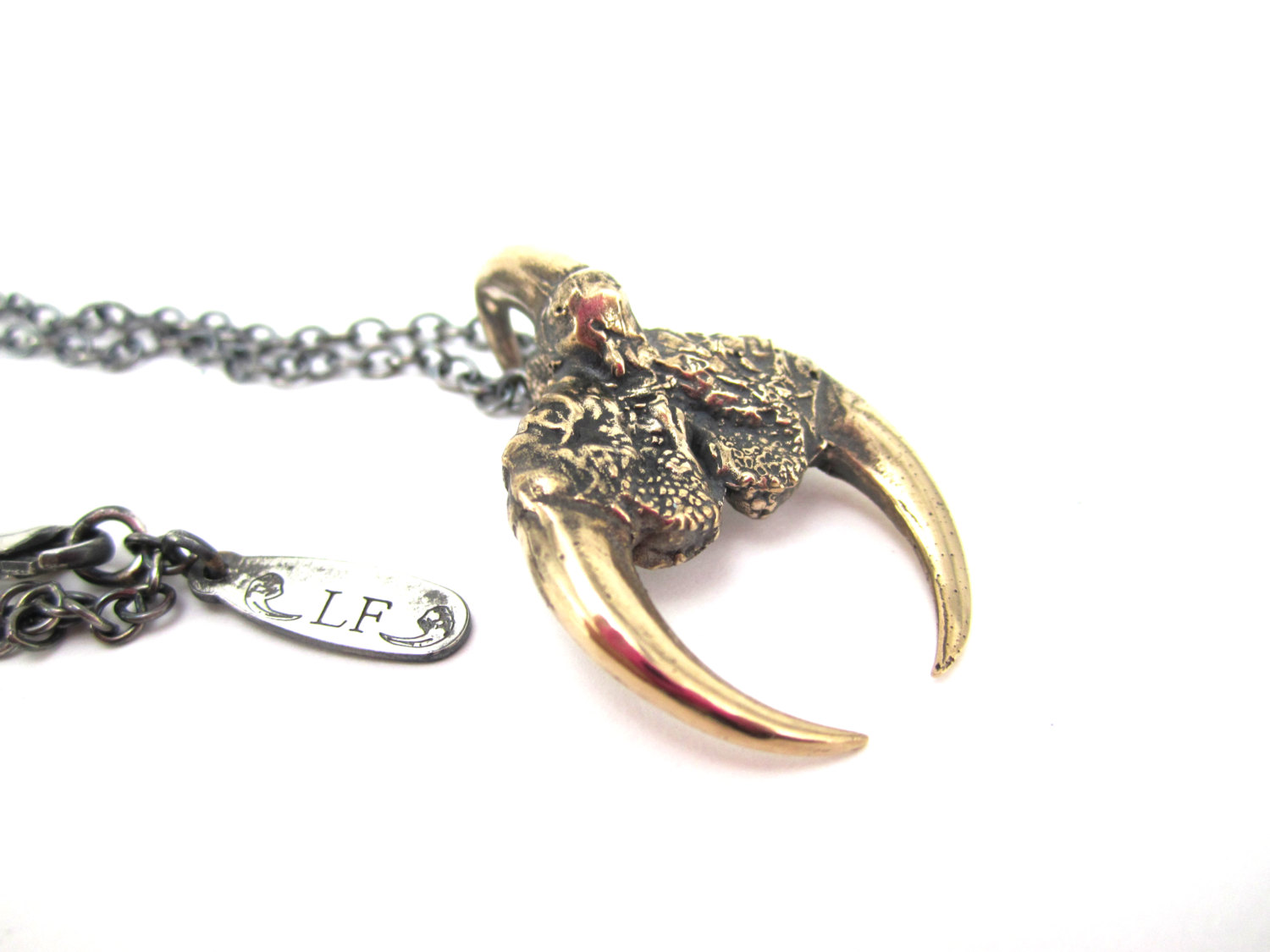 The Hunted II - Small Double Owl Talon Pendant