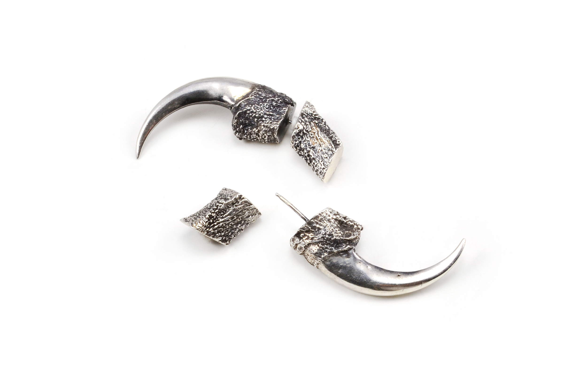The Hunted II - Large Faux Gauge Owl Talon Earrings