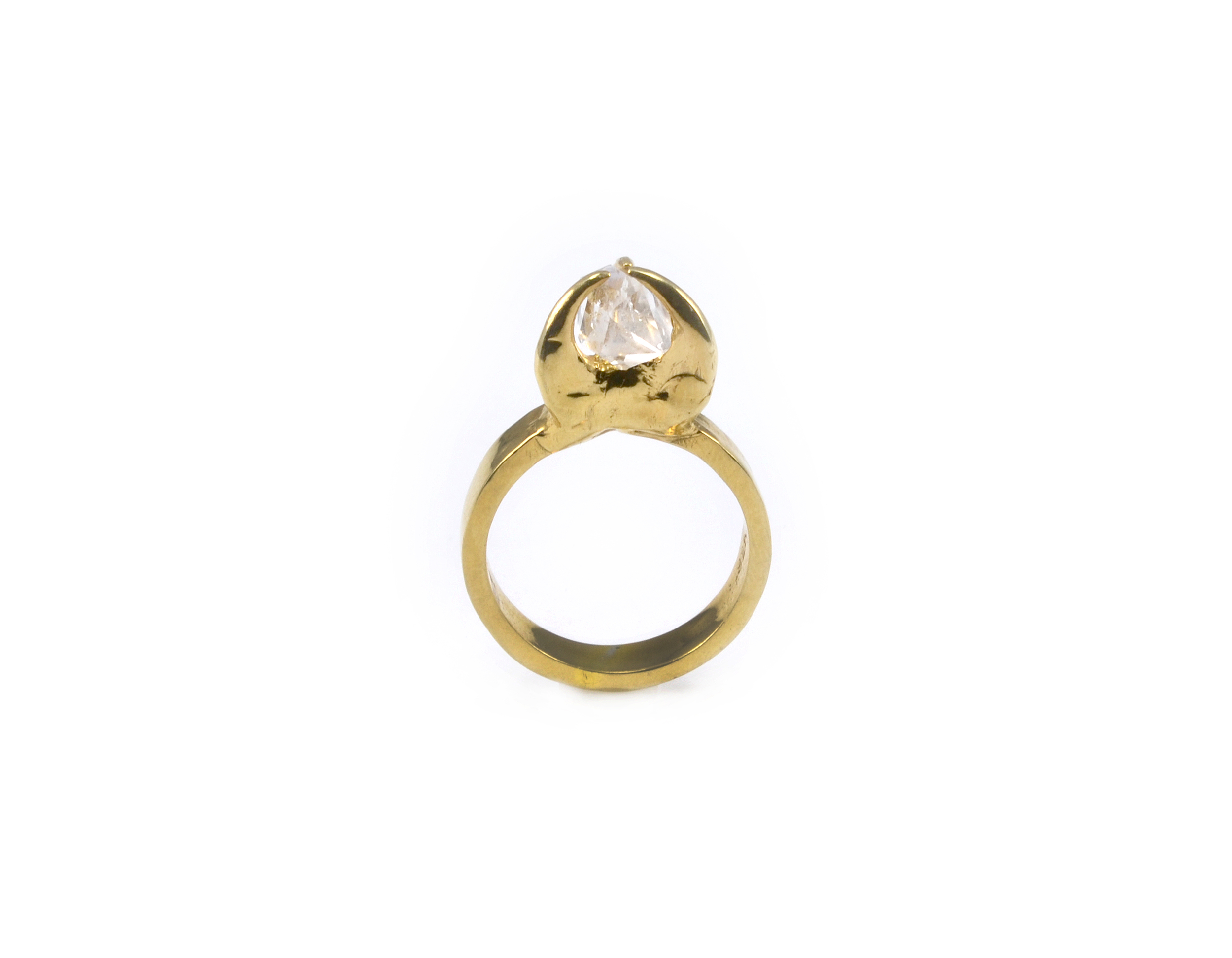 Brigid Engagement Ring Set with Herkimer Diamond