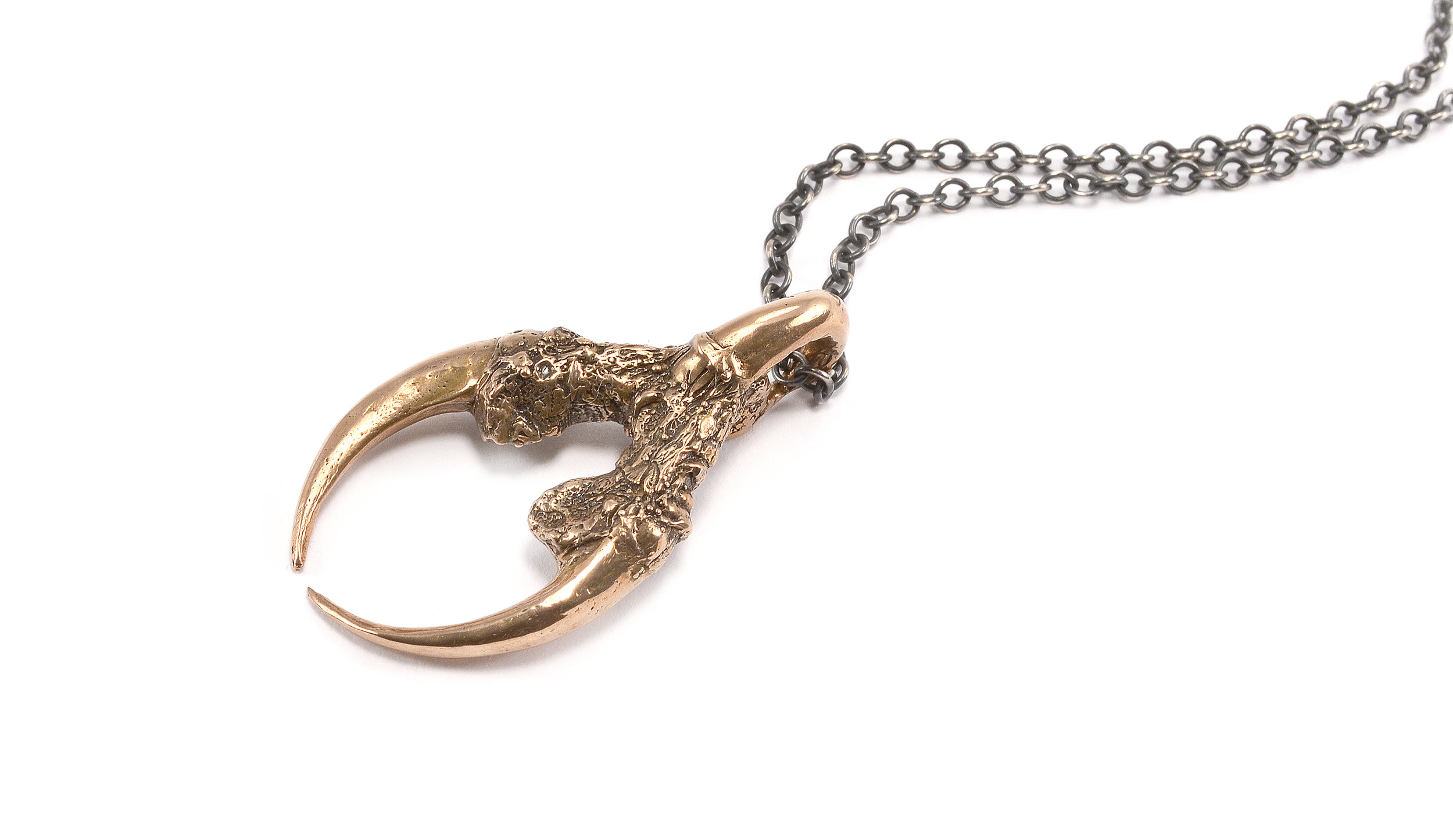 The Hunted I - Double Owl Talon Pendant and Chain