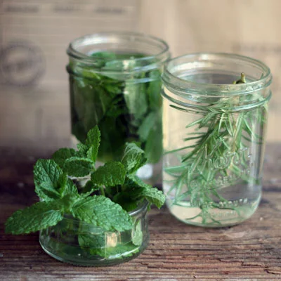 Mint and lavender infused drinks
