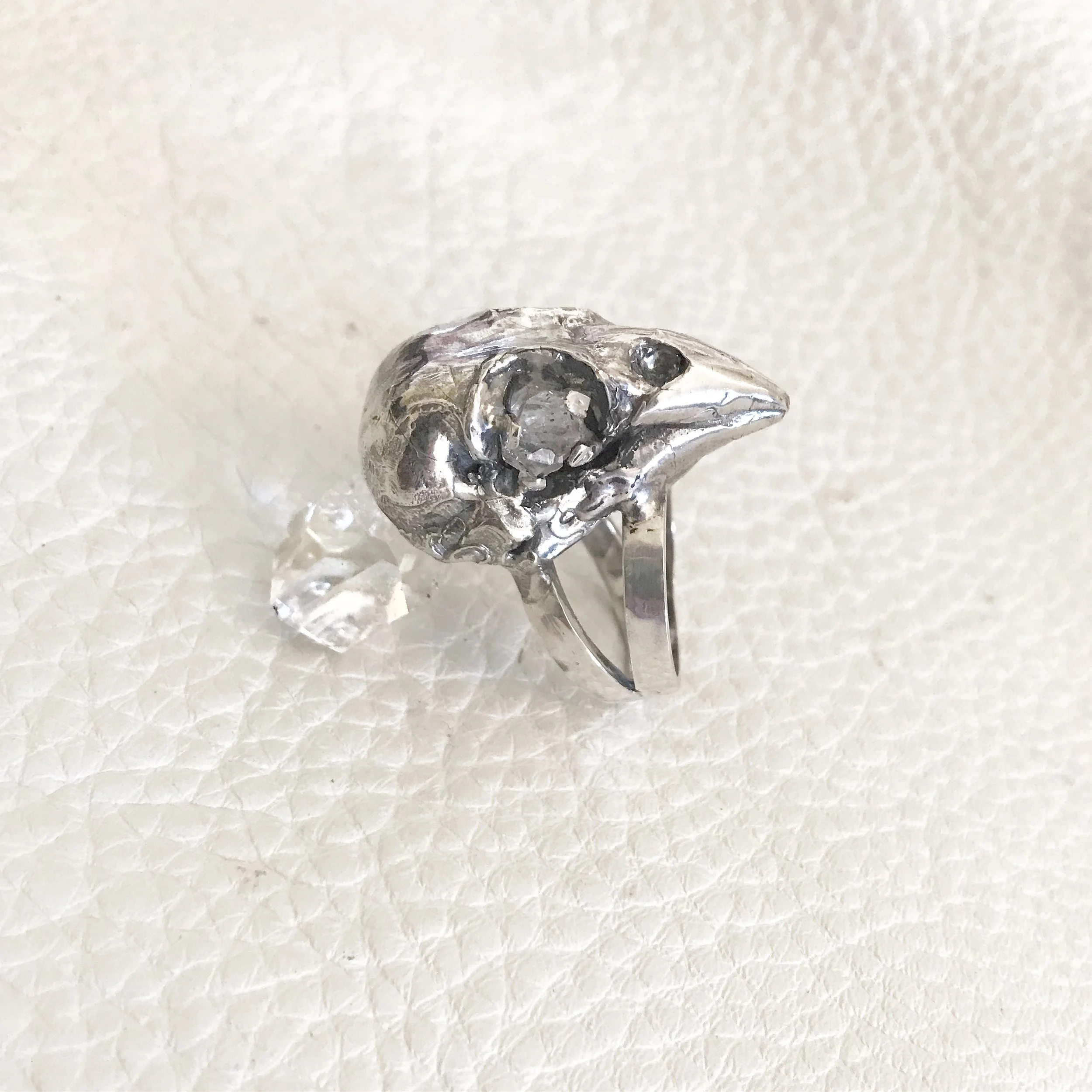 Rhiannon Cardinal Skull Ring