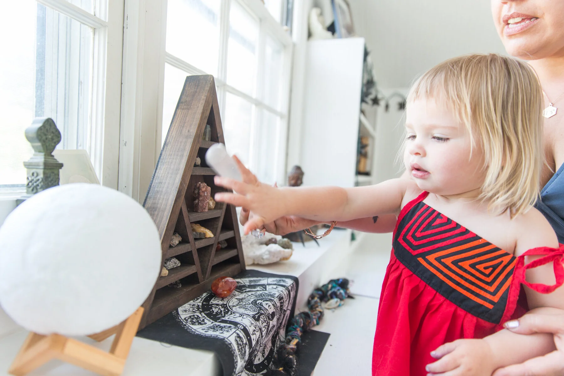 No surprise here, Tallulah loves playing with all my ritual objects.
