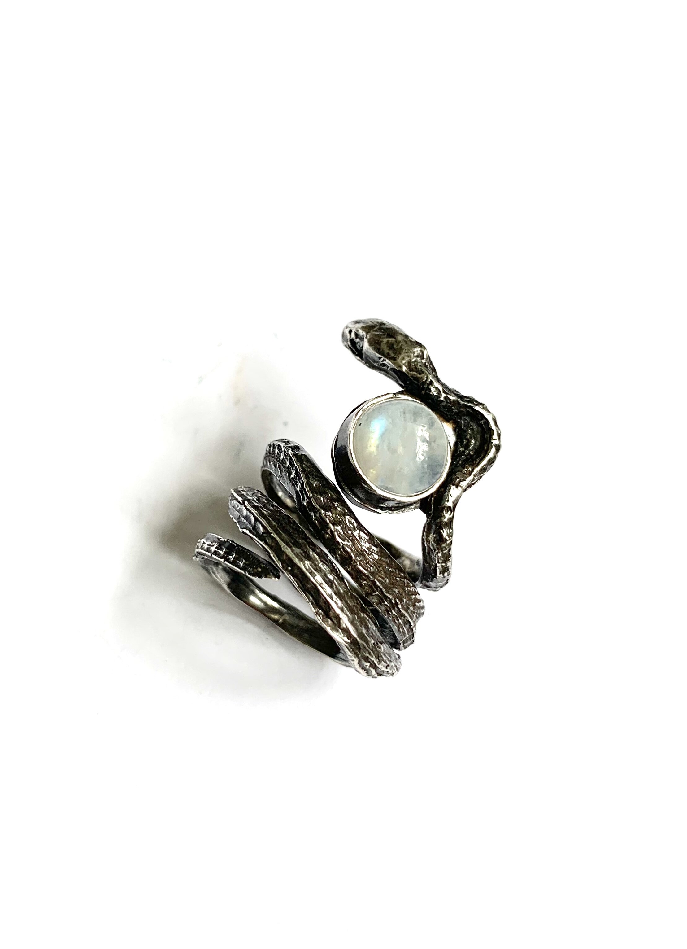 Medea Moonstone Snake Ring
