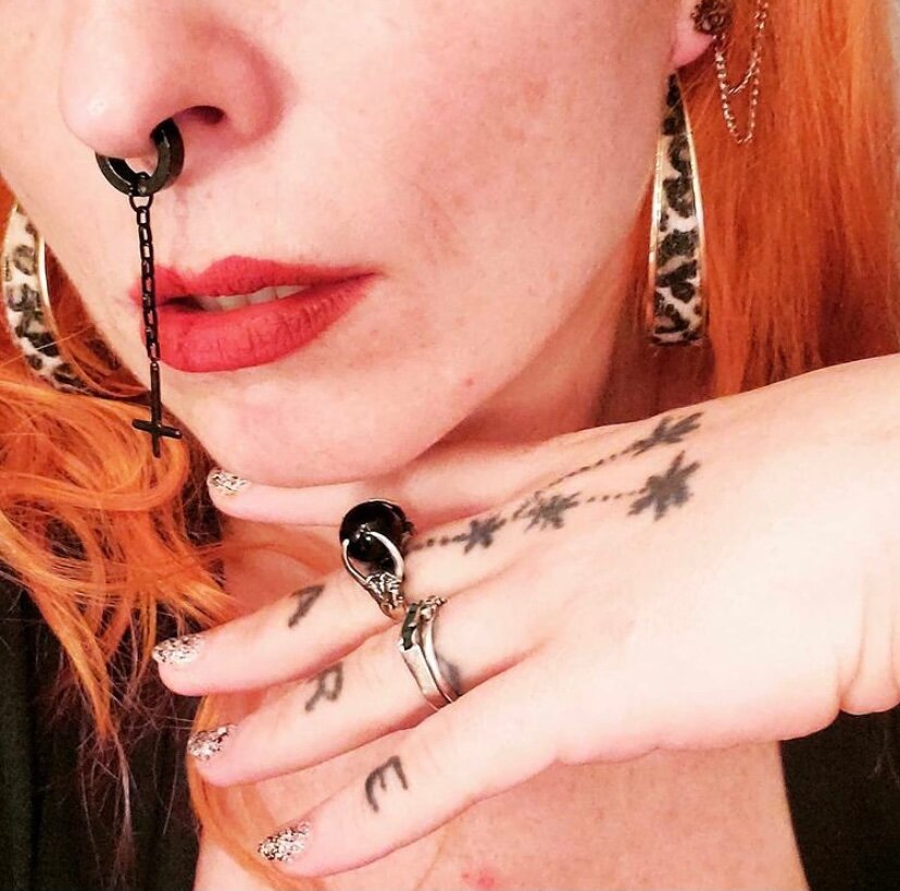 Brigid Black Obsidian Orb Ring