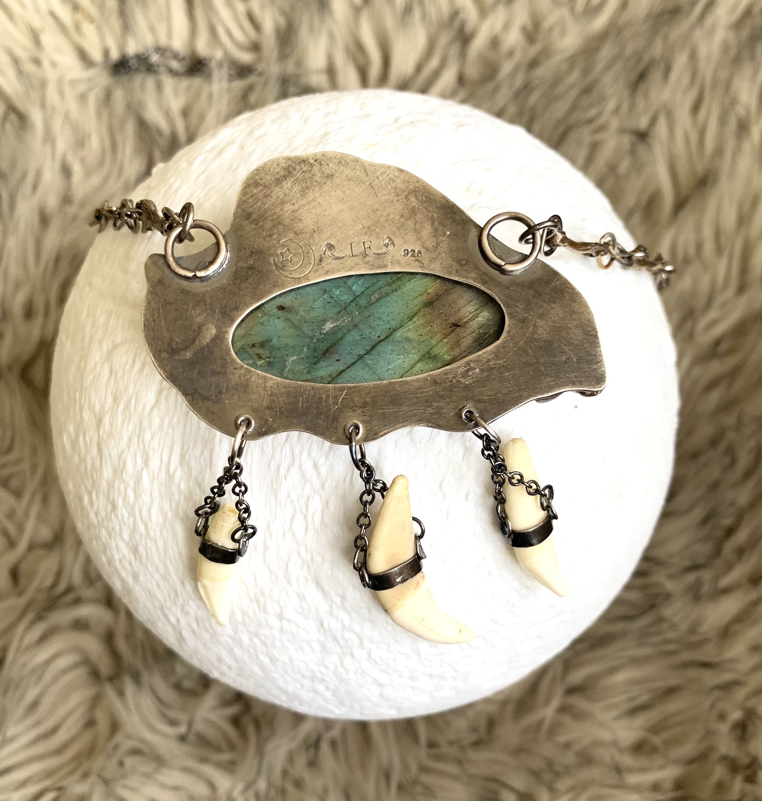 Rhiannon Songbird Cardinal Skull Necklace