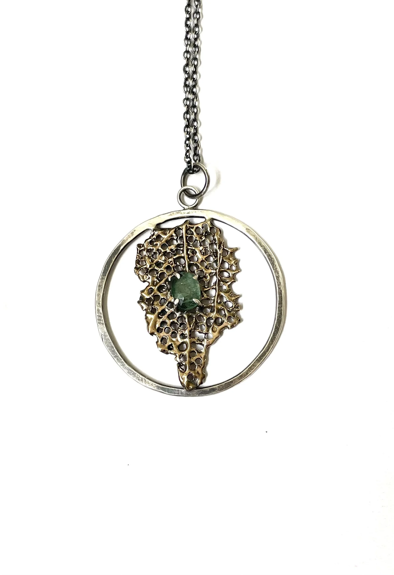 Orchil green kyanite pendant