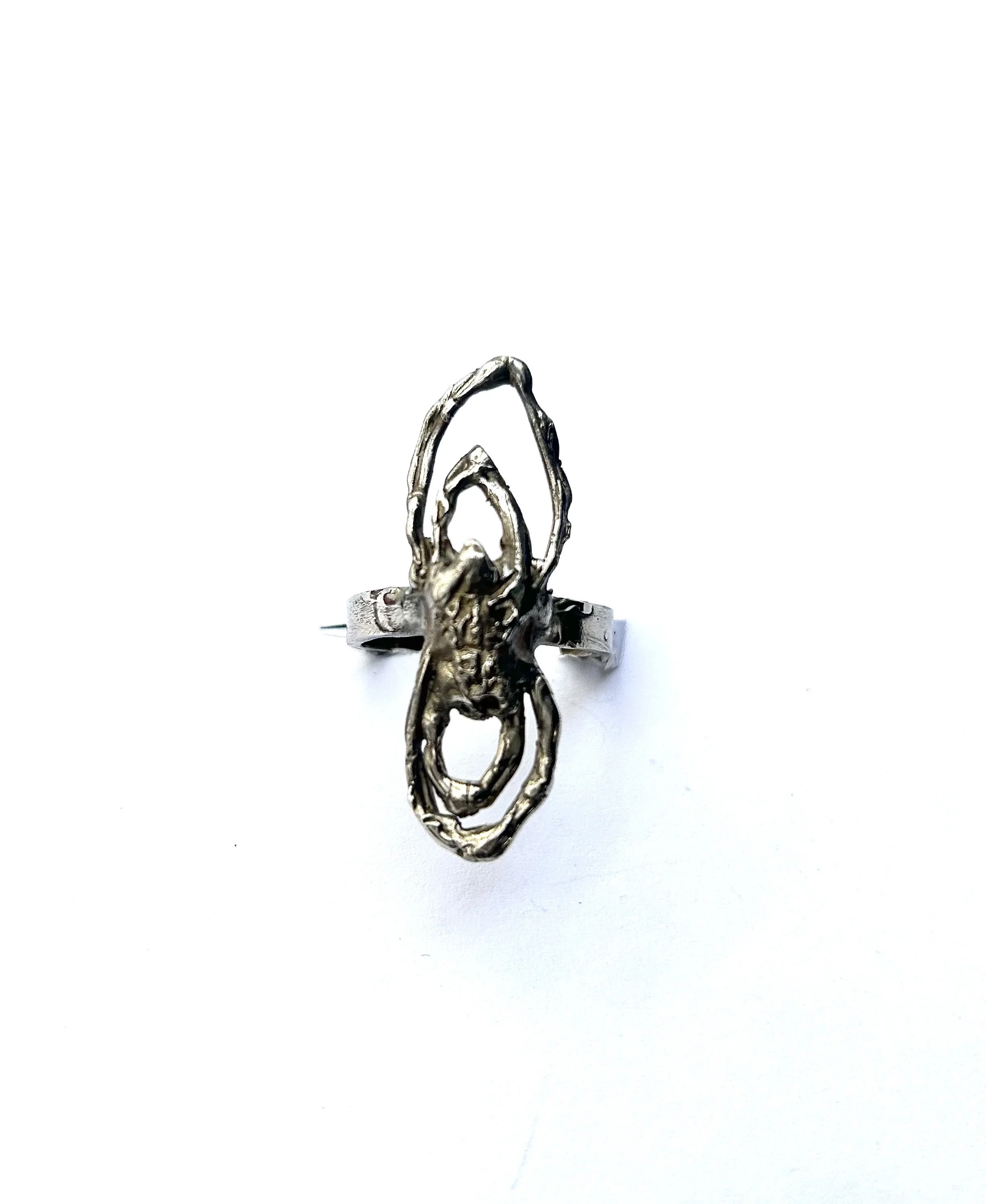Crystal Spiders large spider ring