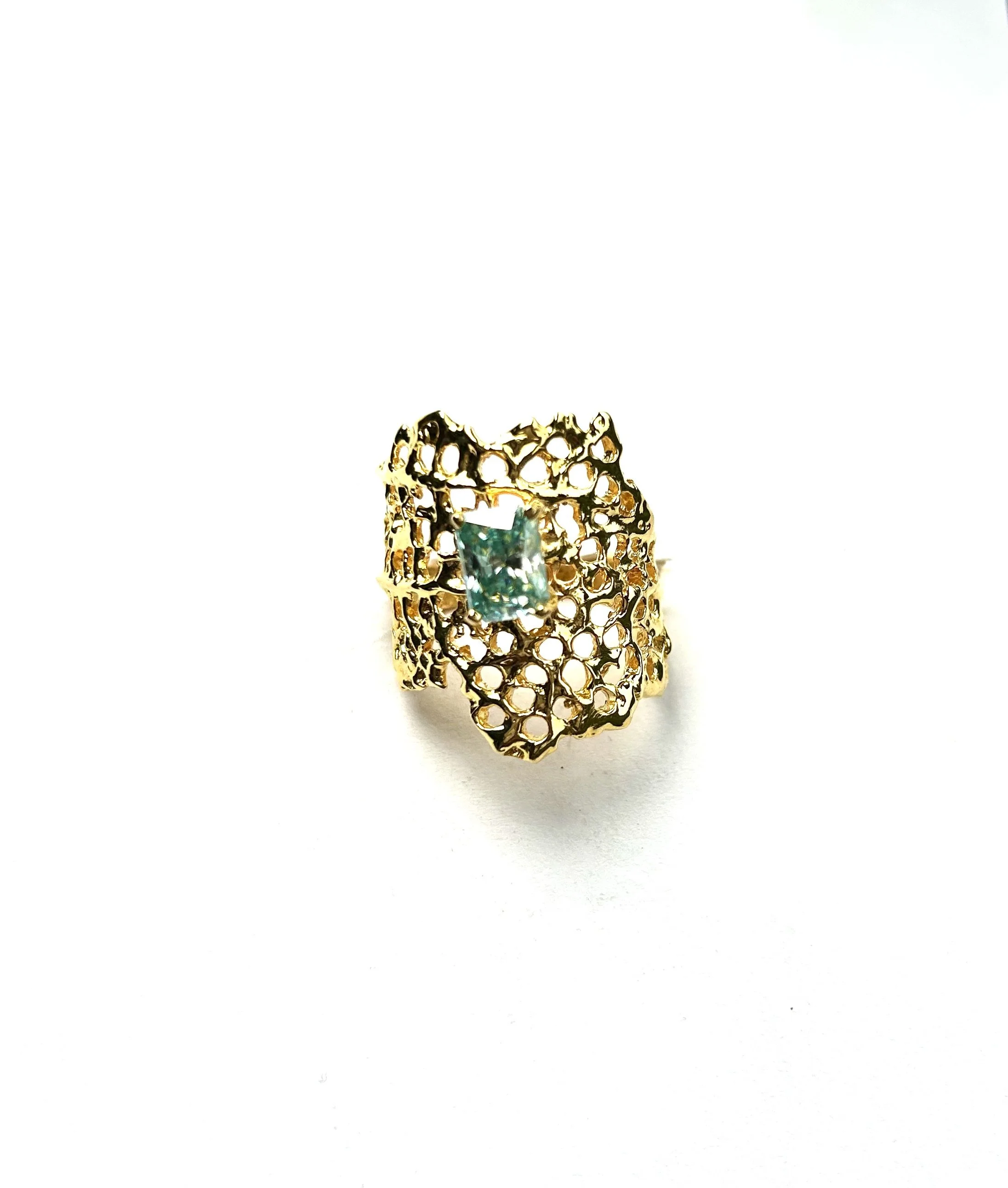 Orchil moissanite ring