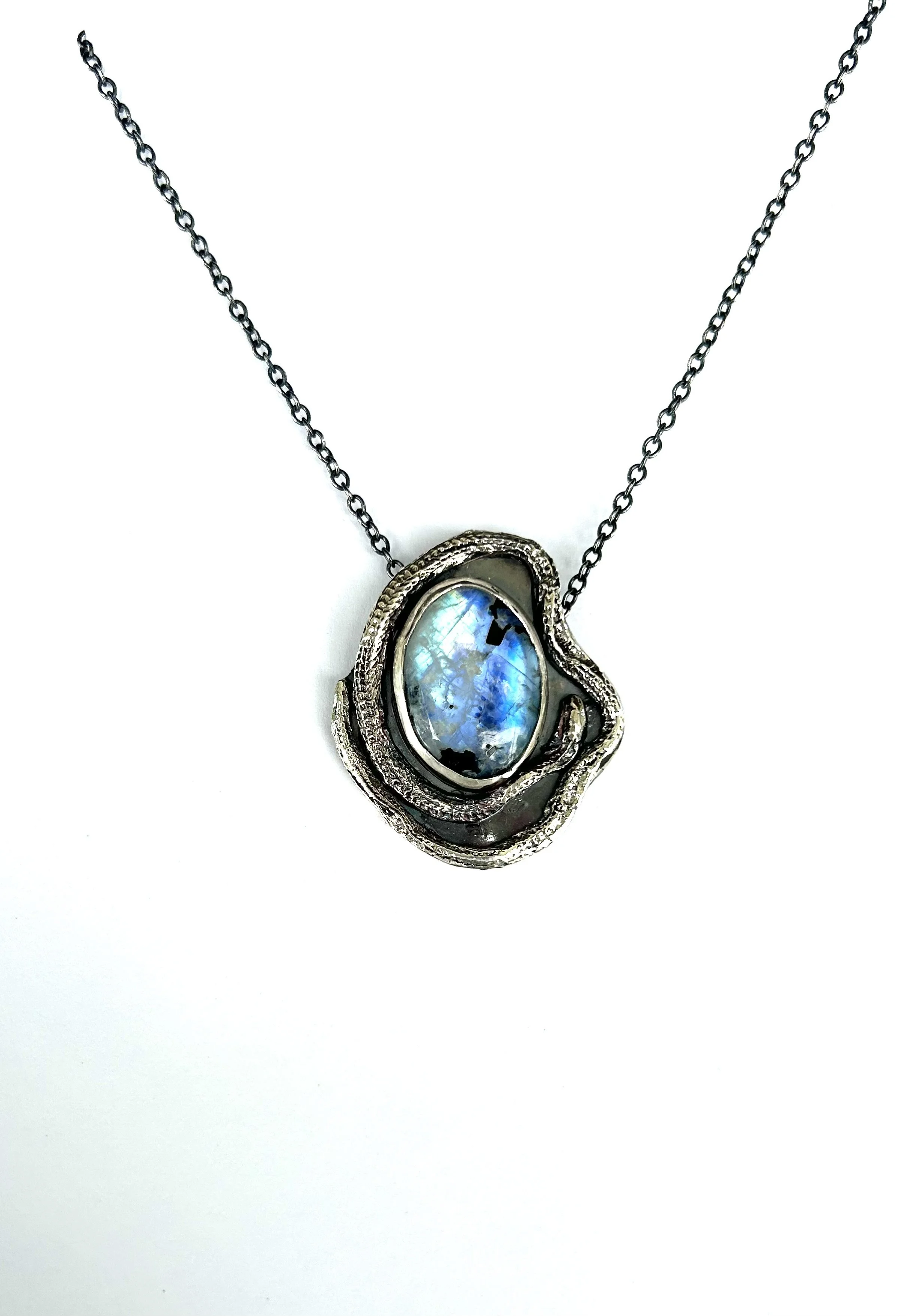 Medea Moonstone Snake Pendant