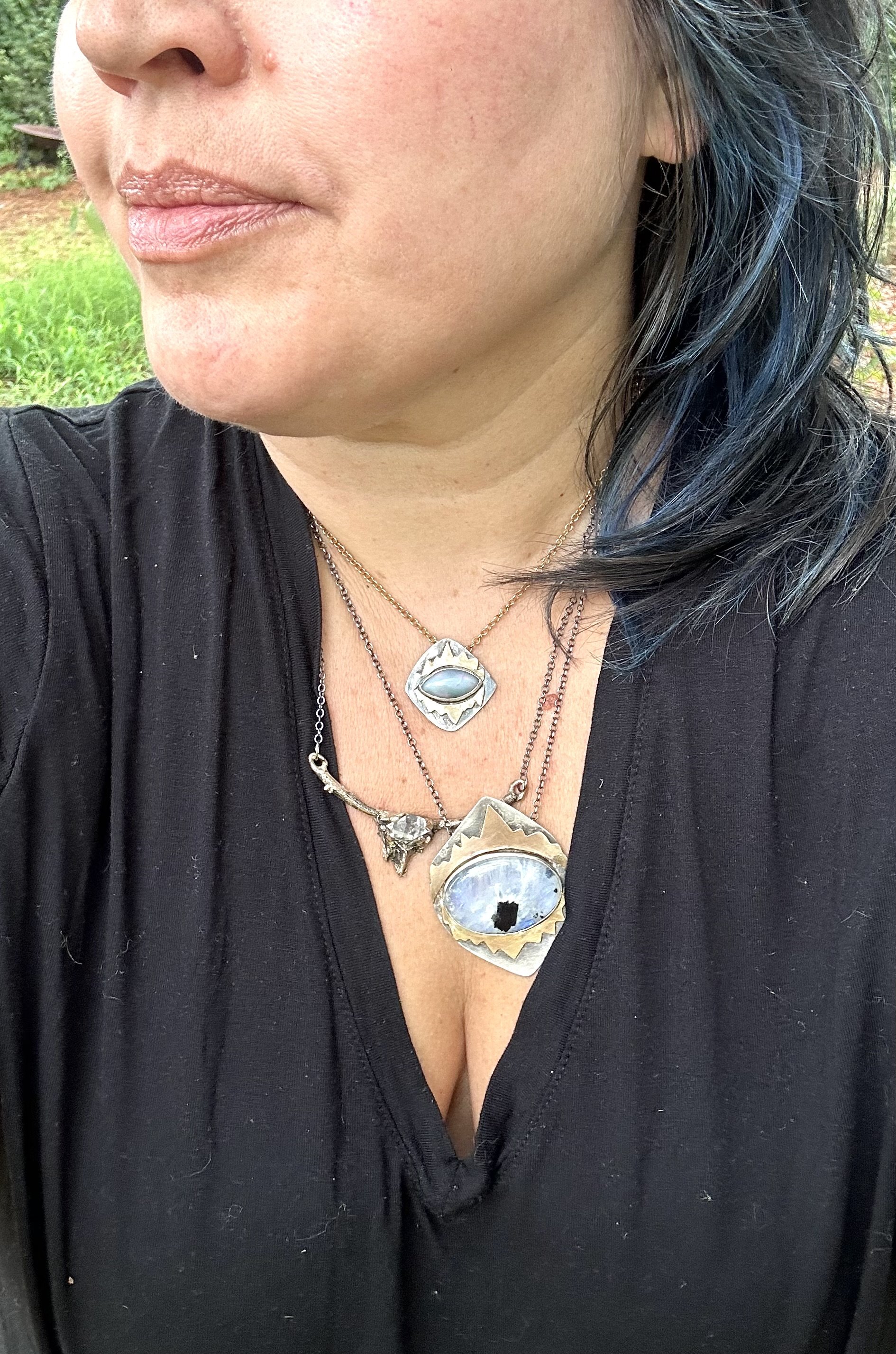 Lisette in golden mtn pendants.jpeg