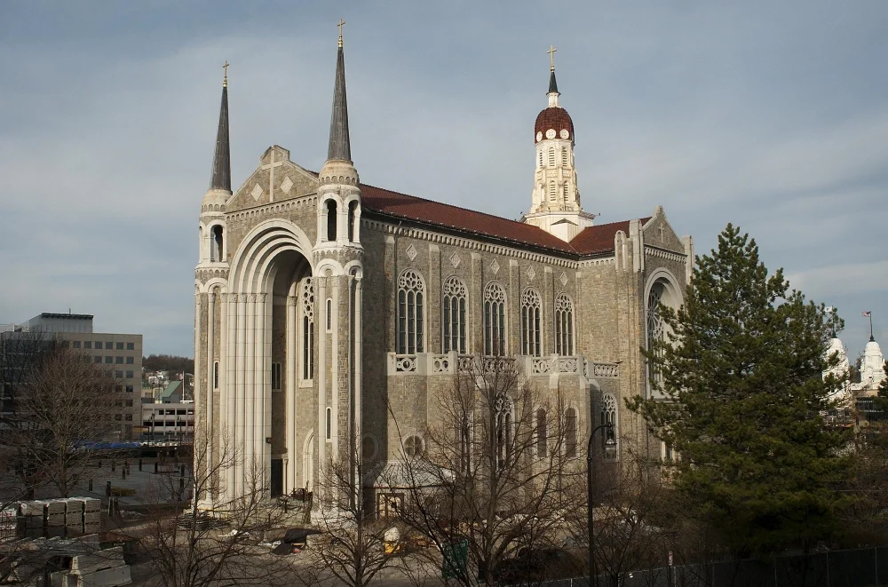 Notre Dame Church is holding its own in the midst of the City Square project. The developers have requested immediate demolition of this historic structure in the sea of new construction. This huge swatch of land is slated for the construction of a parking lot, a residential development and a hotel. It is not clear what attempts were made to integrate this historical building into the design. 