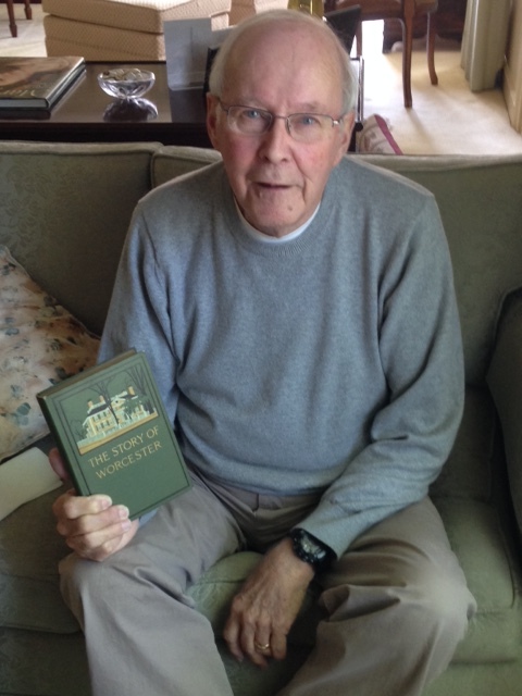 John tells me about a new exhibit being curated at the Worcester Historical Museum called " Worcester in 50 objects. " When I asked him what object he would share to symbolize his Worcester connection, he retrieved this book from his basement. "Everyone who lives in Worcester should know our history," he smiled. What object would you choose to tell your own Worcester story?