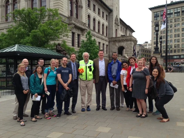 City Manager Ed Augustus met us outside of city hall to hear Dan's assessment of the downtown.