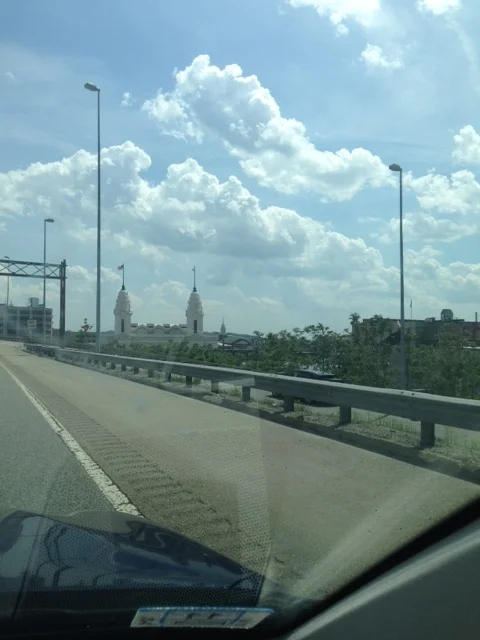 Symbol #1 of how the car took over Worcester: Route 290 completed in 1970 symbolically towers over Union Station! In his book, The Worcester Account, S.N. Behrman described how Union Stations was the locus of activity and hub of incoming and outgoing train trips especially during World War II when soldiers left and returned home. By 1974, the station was closed to passengers and fell into disrepair until its renovation in 2000. Yes, the train station was closed for over twenty five years! Route 290 completed finally in 1970, promoted the use of private automobiles and won the day in the transportation competition. 