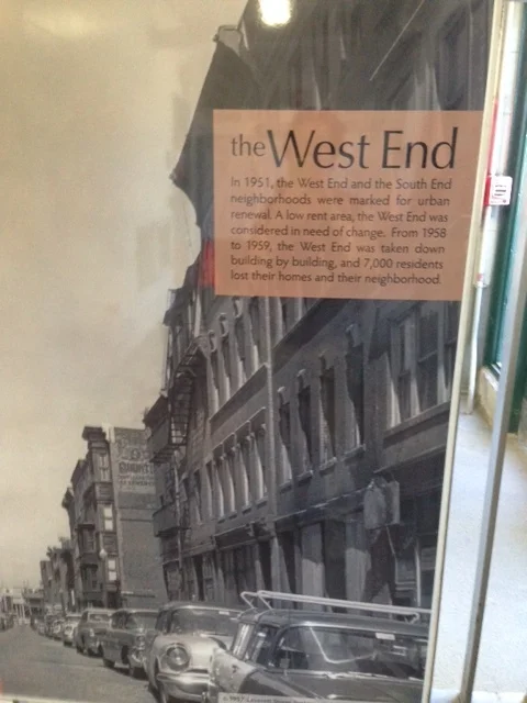 In case you want to remember what this neighborhood looked like before urban renewal, you can see photos of the West End displayed at the Science Park "T" Station.