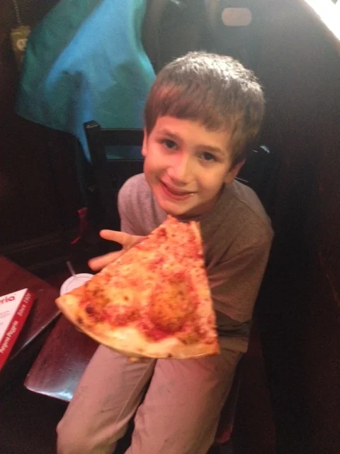 Then we got hungry again and ate some more pizza!