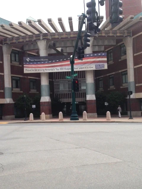 It's a key plus to have this second main entrance linking to the rest of downtown. This entrance is large and inviting and welcoming on the corner of Major Taylor and Foster. Good job.