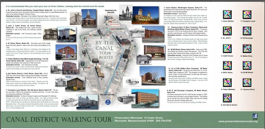 On Preservation Worcester's Canal District Walking Tour, Crompton Place (formerly Crompton Loom Works) is stop #7.