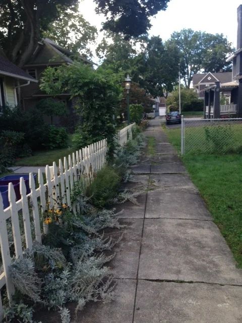 Greenleaf Terrace is not your usual street. One can't drive down this "road". It's actually a pedestrian way between two key streets (Midland and Pleasant).