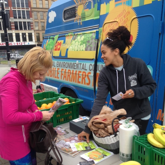 We got fresh produce from the REC mobile market