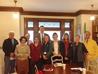 Public policy group talking "Jane" with City Manager Ed Augustus in April 2017