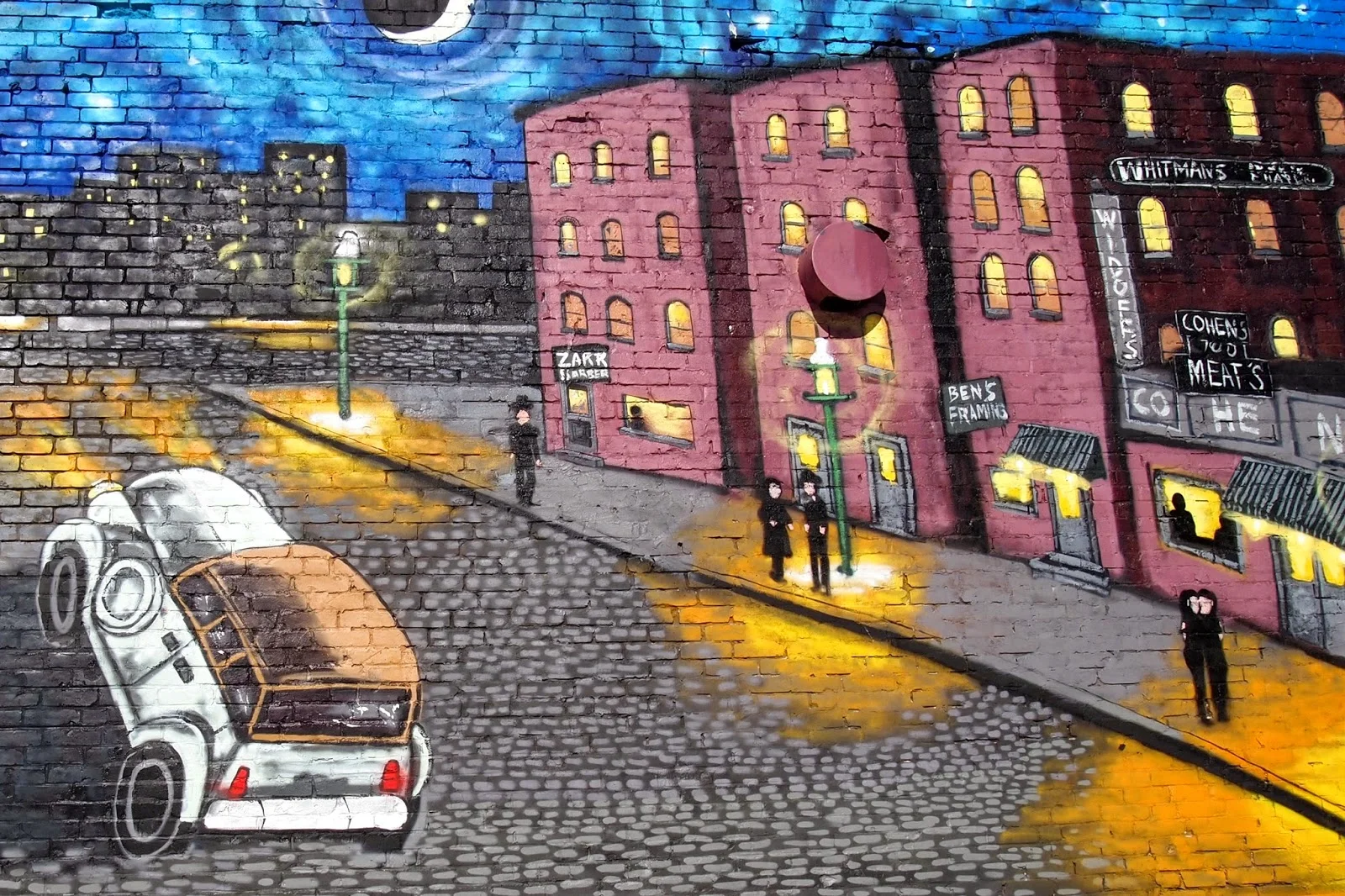 One of my favorite murals brings me back to the hint of the past shtetl on Water Street