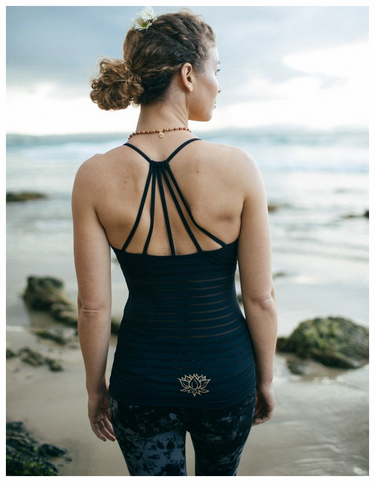white Yoga top mesh