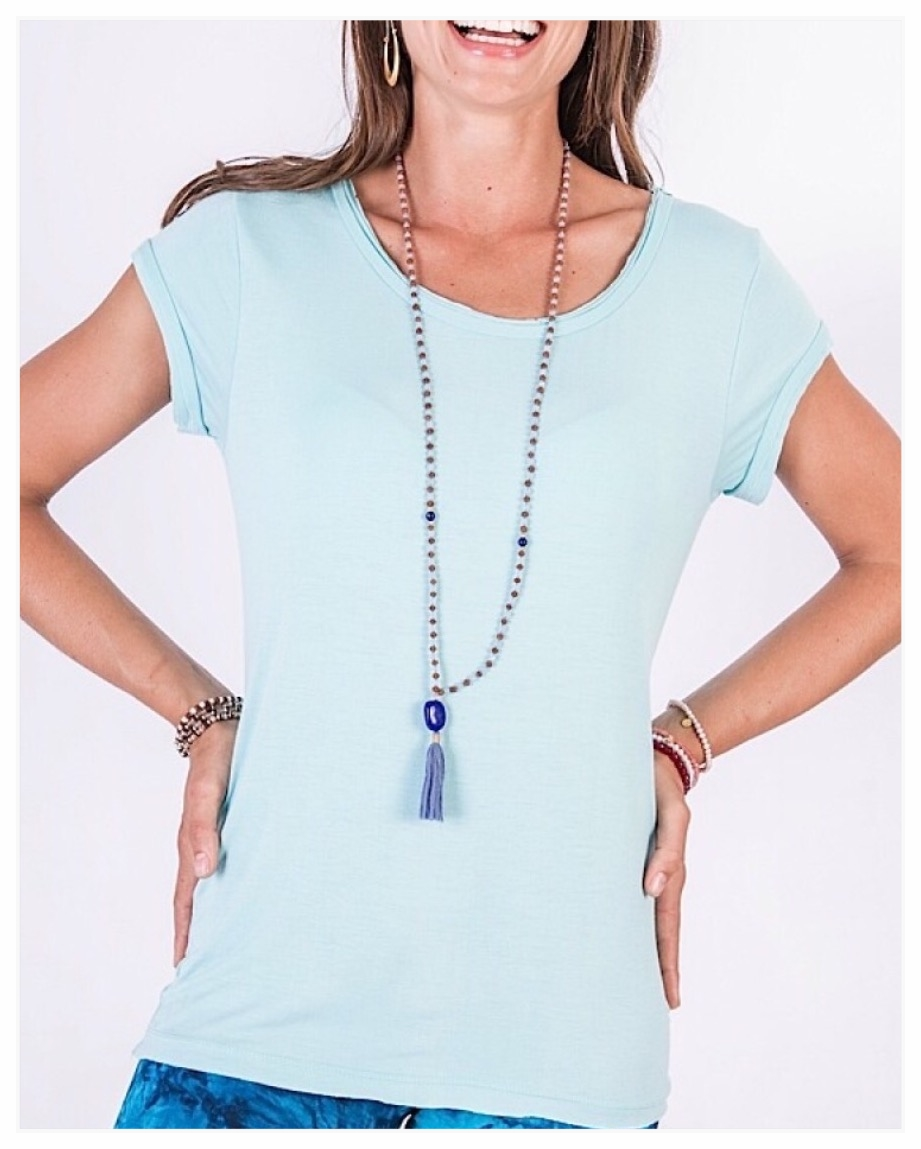 Full Length Womens Special T Shirt blue slate