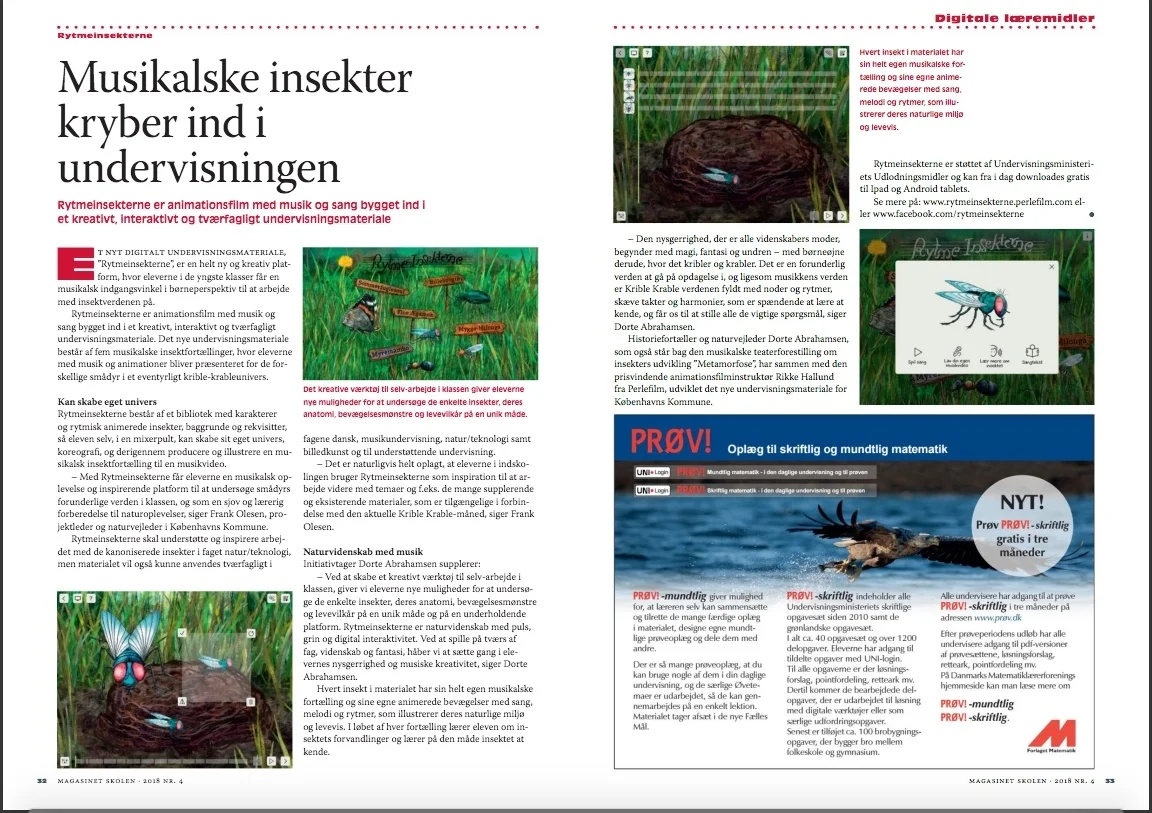 Fin omtale i Magasinet Skolen aug. 2018