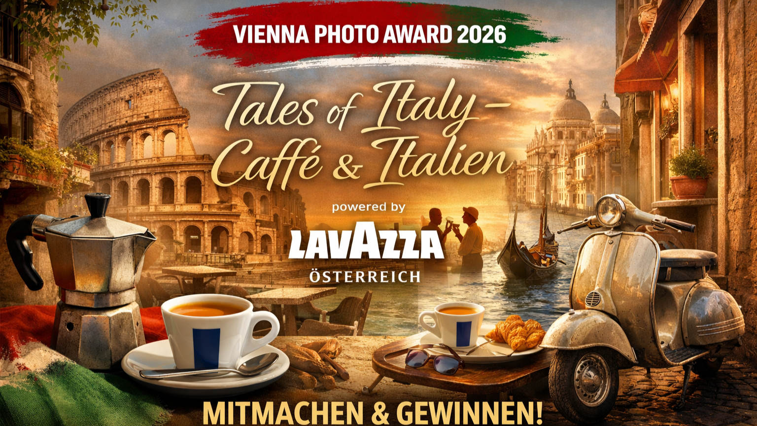 Vienna Photo Award 2026: „Tales of Italy – Caffè &amp; Italien“ powered by Lavazza Österreich