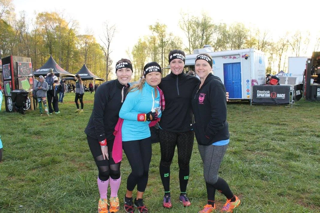 Thank you to my friend Tori for the pics! She ran her own preggo Spartan running around taking photos of us!!