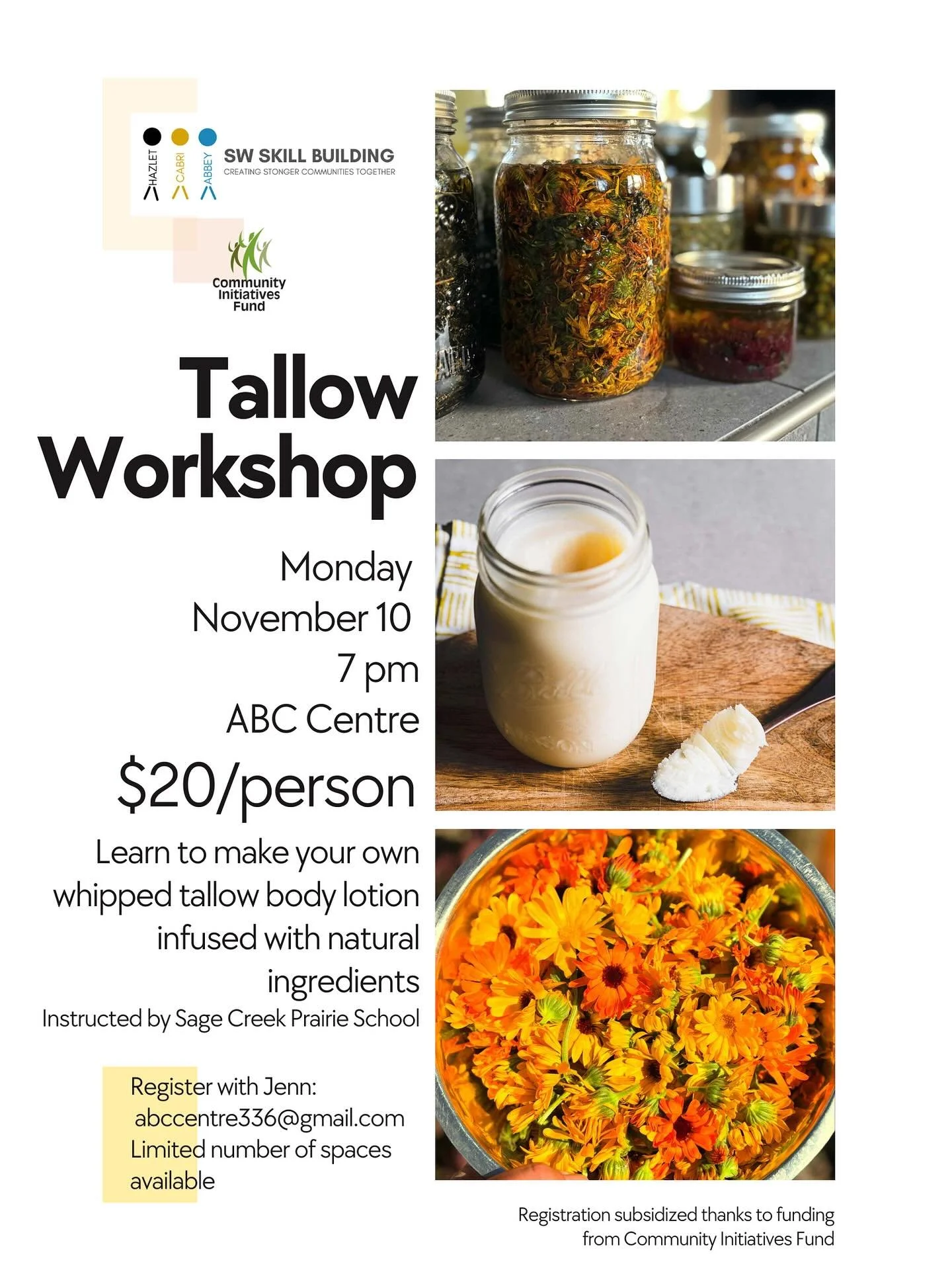 ✨ From Pasture to Potion ✨
Join us for a hands-on Beef Tallow Workshop where we&rsquo;ll craft rich, nourishing lotion using natural, time-honored ingredients. 🐄🌿

Discover how simple, sustainable, and skin-loving beef tallow can be&mdash;and take 