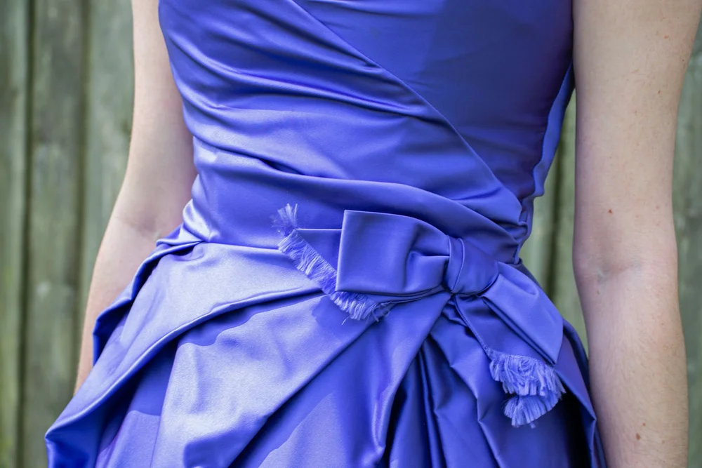 strapless open back dress Vintage Purple Strap Chiffon Halter Back High Slit Beaded Evening Gown   PreppyDress