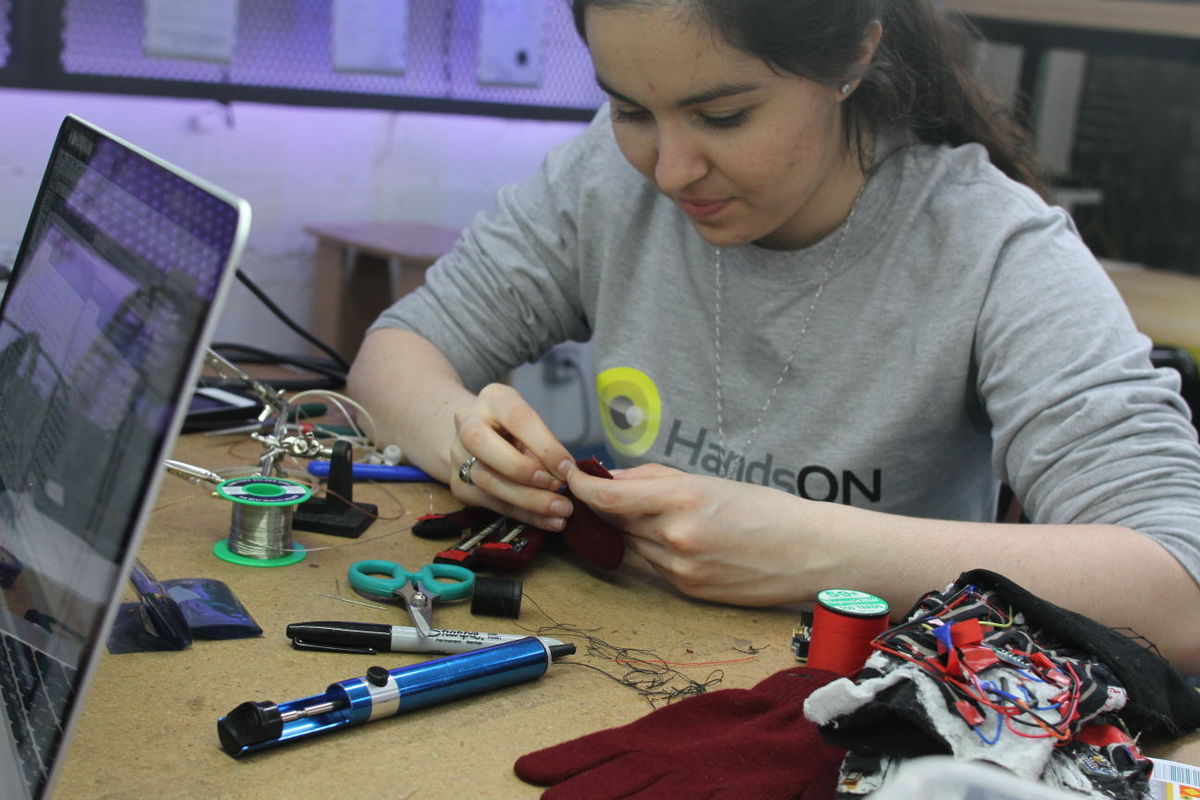 Mira Frenkel, along with teammate Brendon Villalobos, is competing on the Intel-sponsored design and technology TV show "America's Greatest Makers."