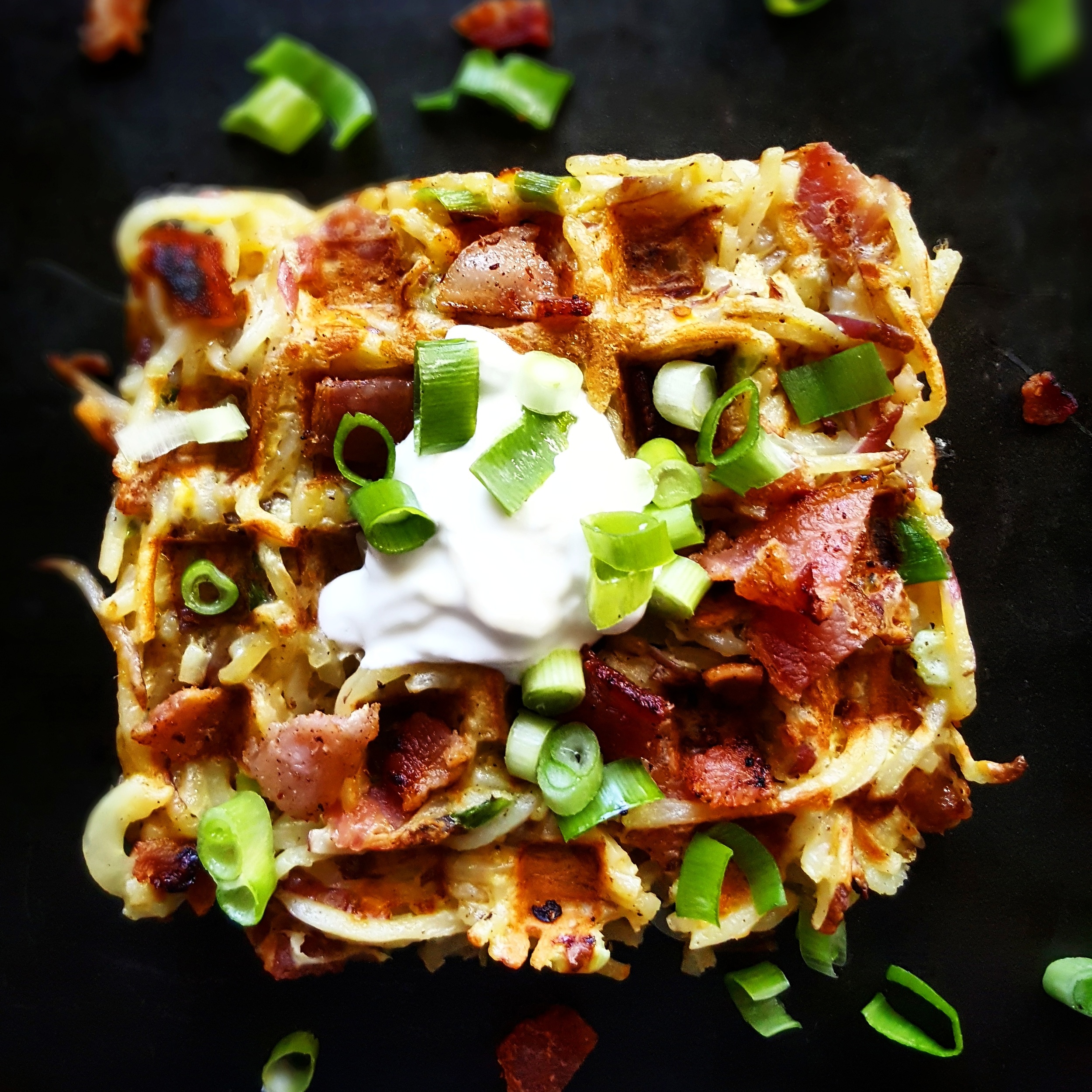 Loaded Spiraled Potato Waffle