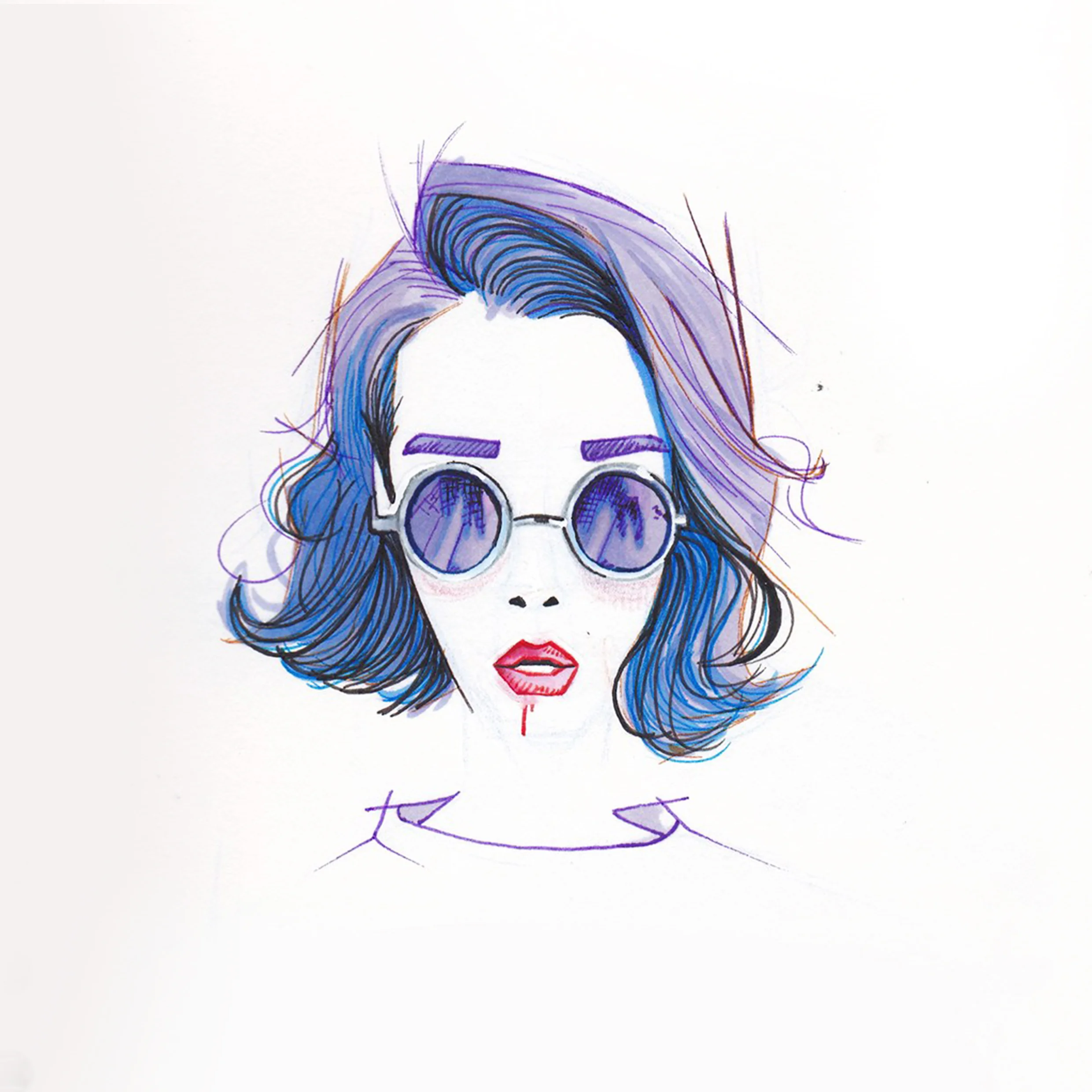 GlassesHairLips